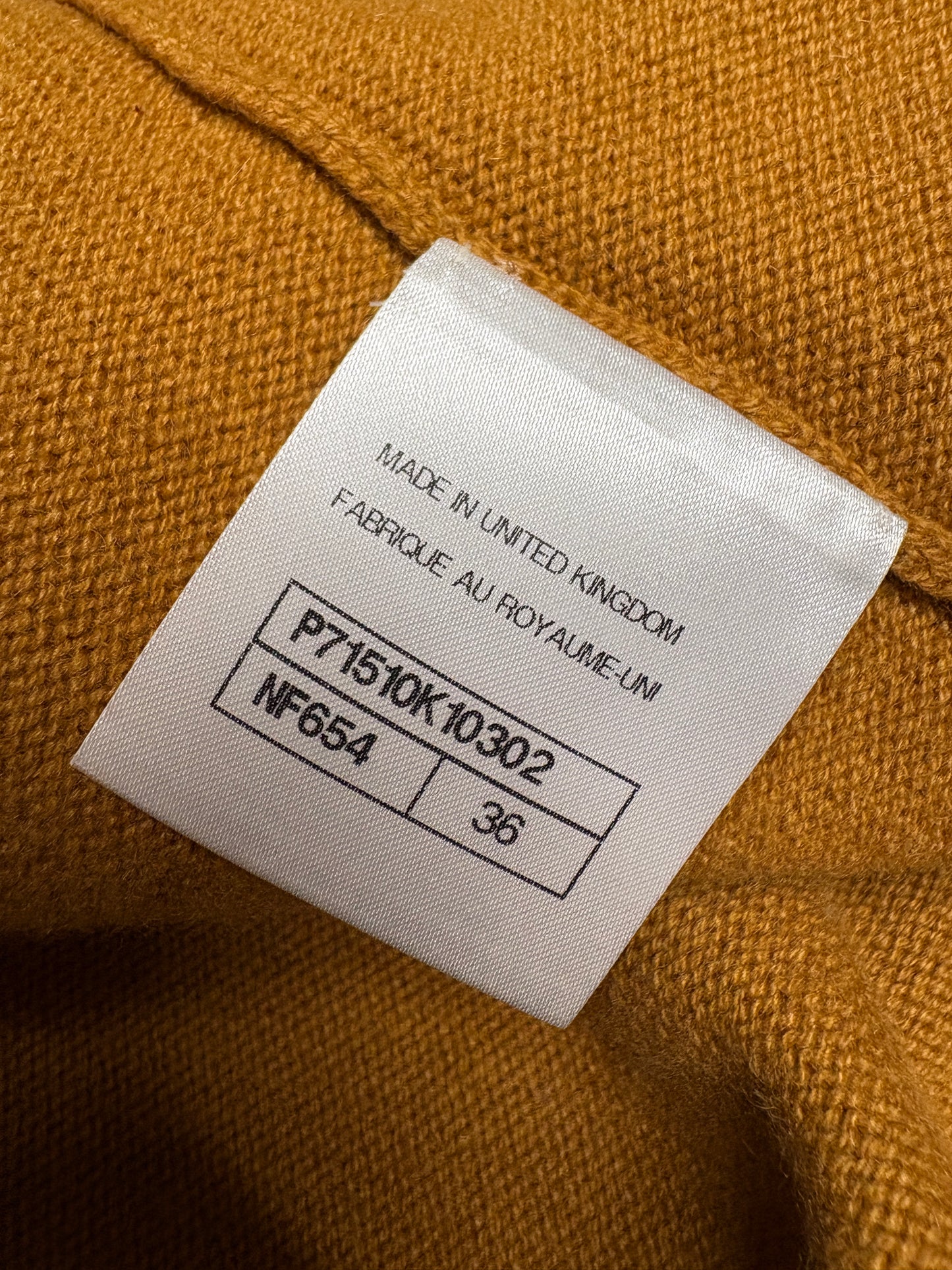 Chanel Cashmere Coco Button Bicolour Knit Cardigan In Yellow