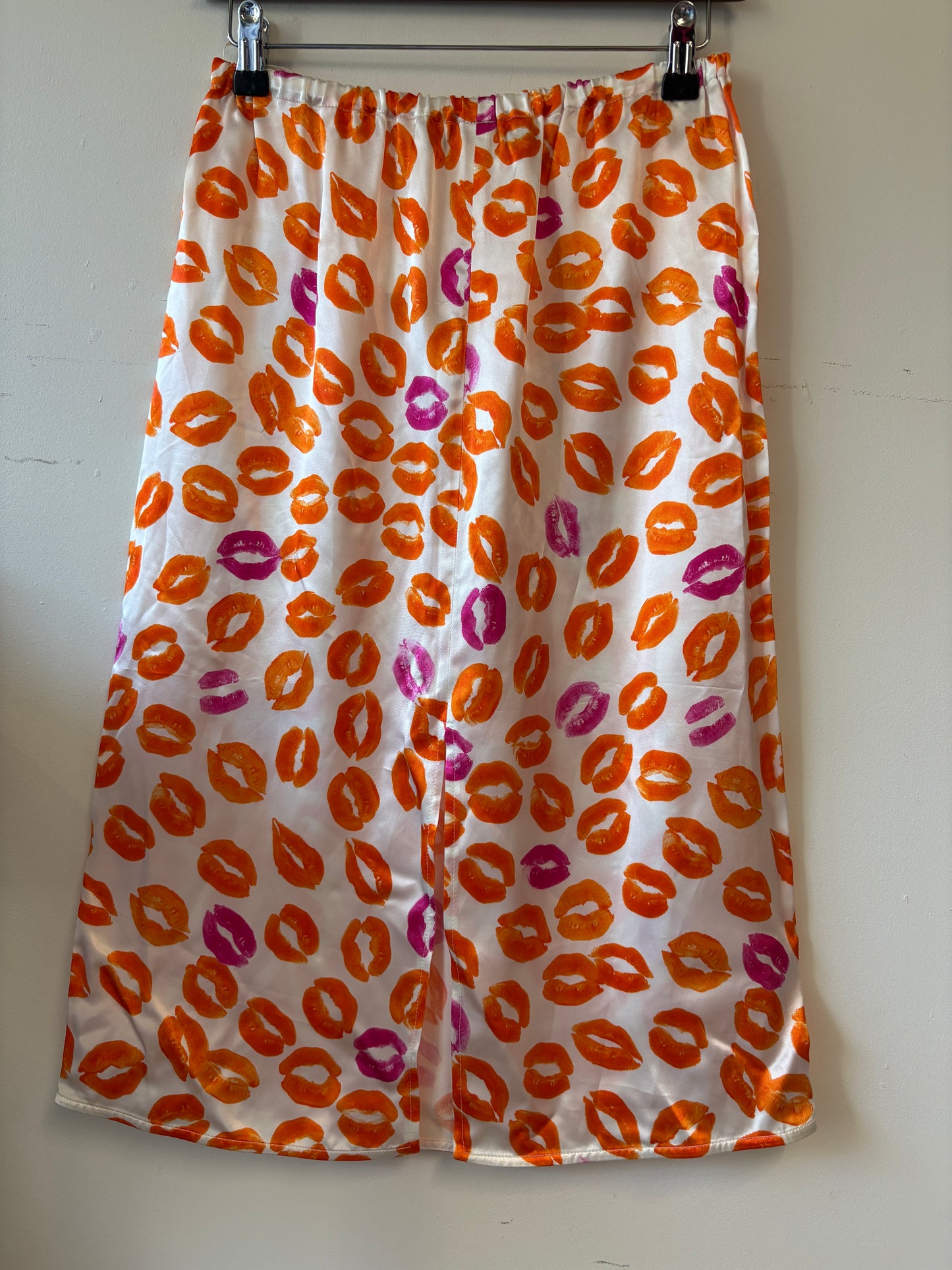 Marni Orange Lips Kiss Tornado Knee Length Skirt