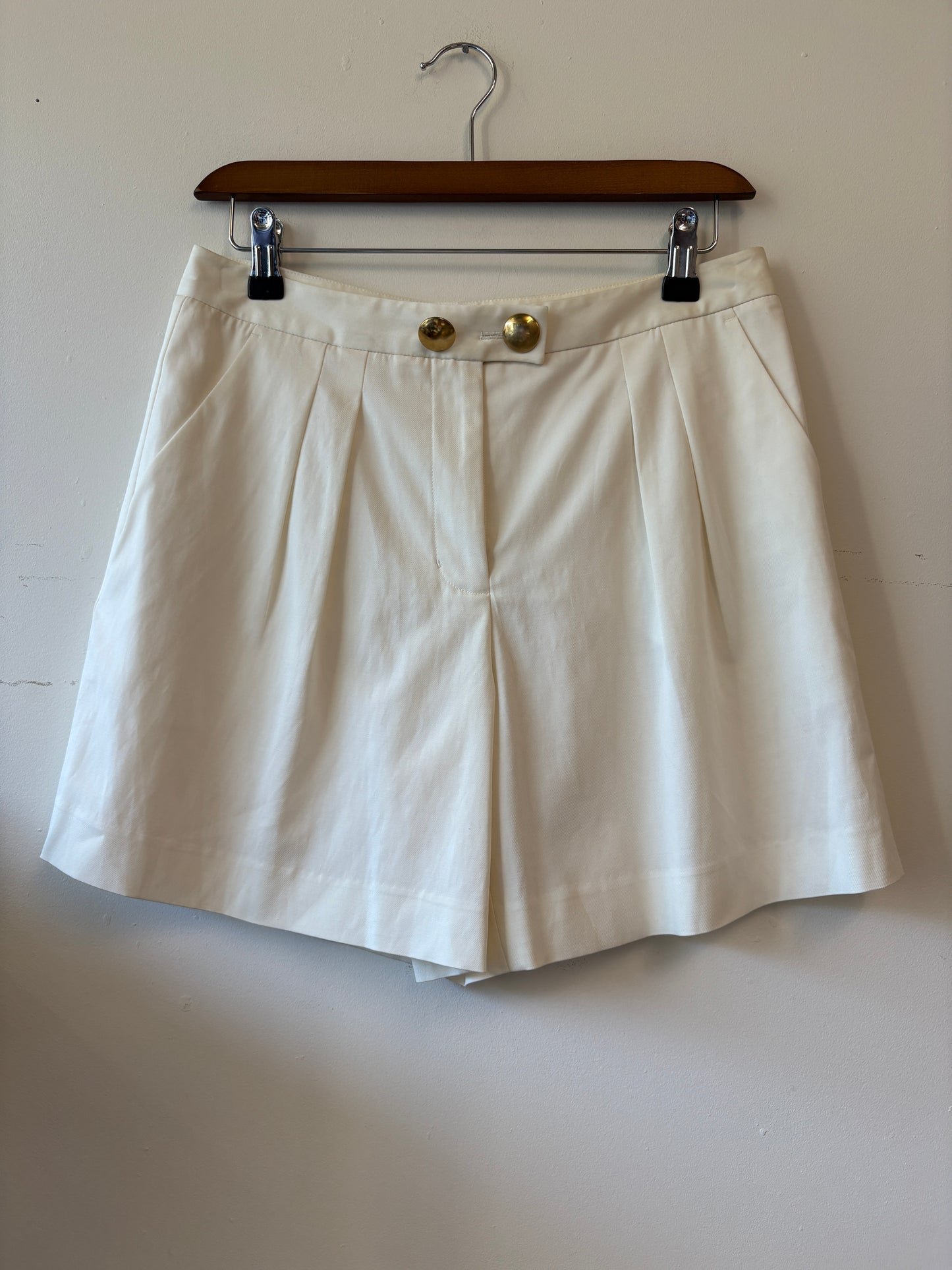 3.1 Phillip Lim Cream High Waisted Shorts