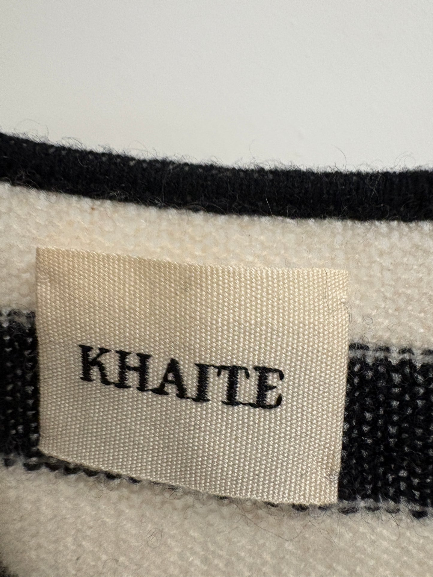 Khaite Ivy Striped Cashmere V-Neck Sweater