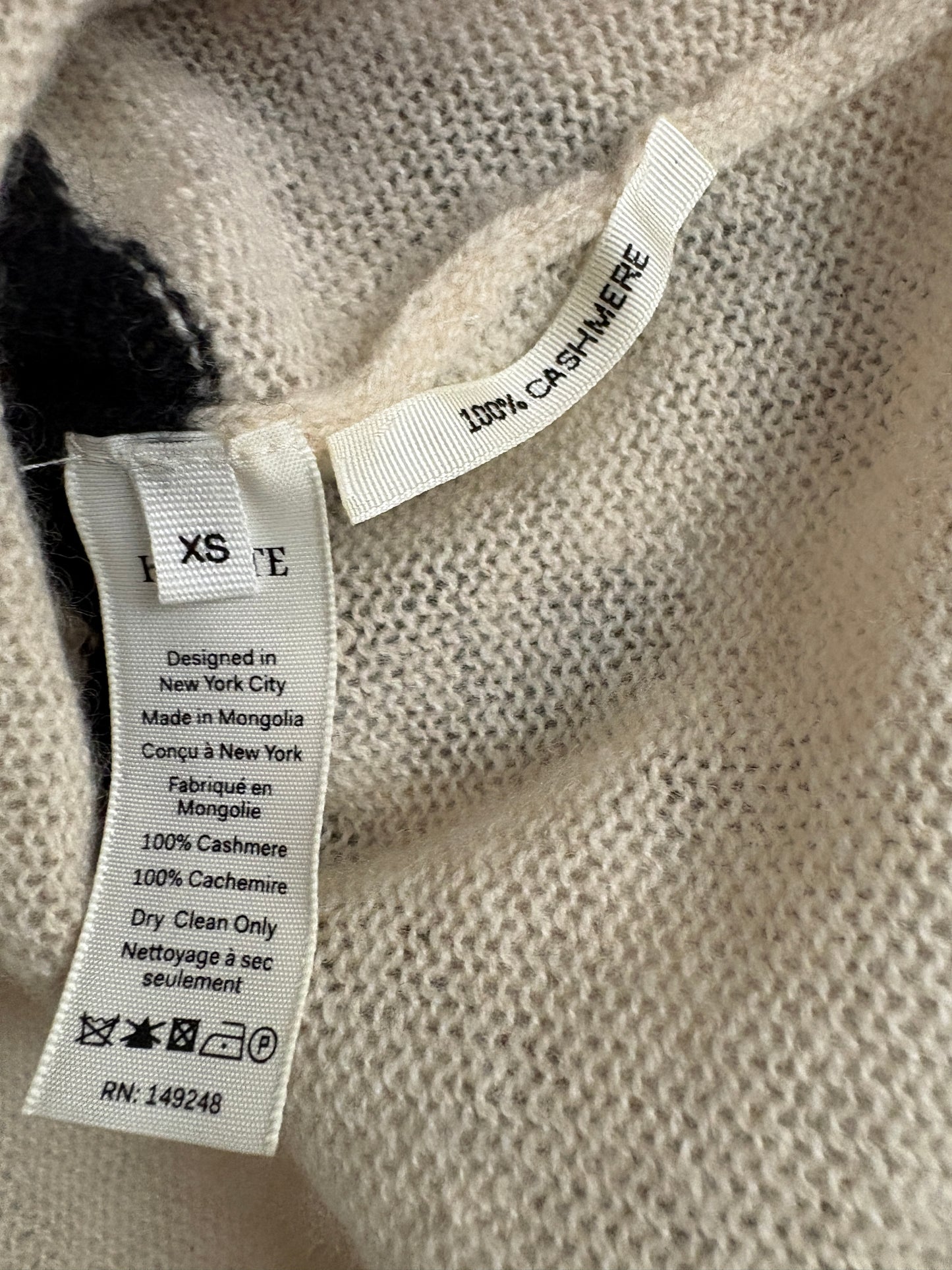 Khaite Ivy Striped Cashmere V-Neck Sweater