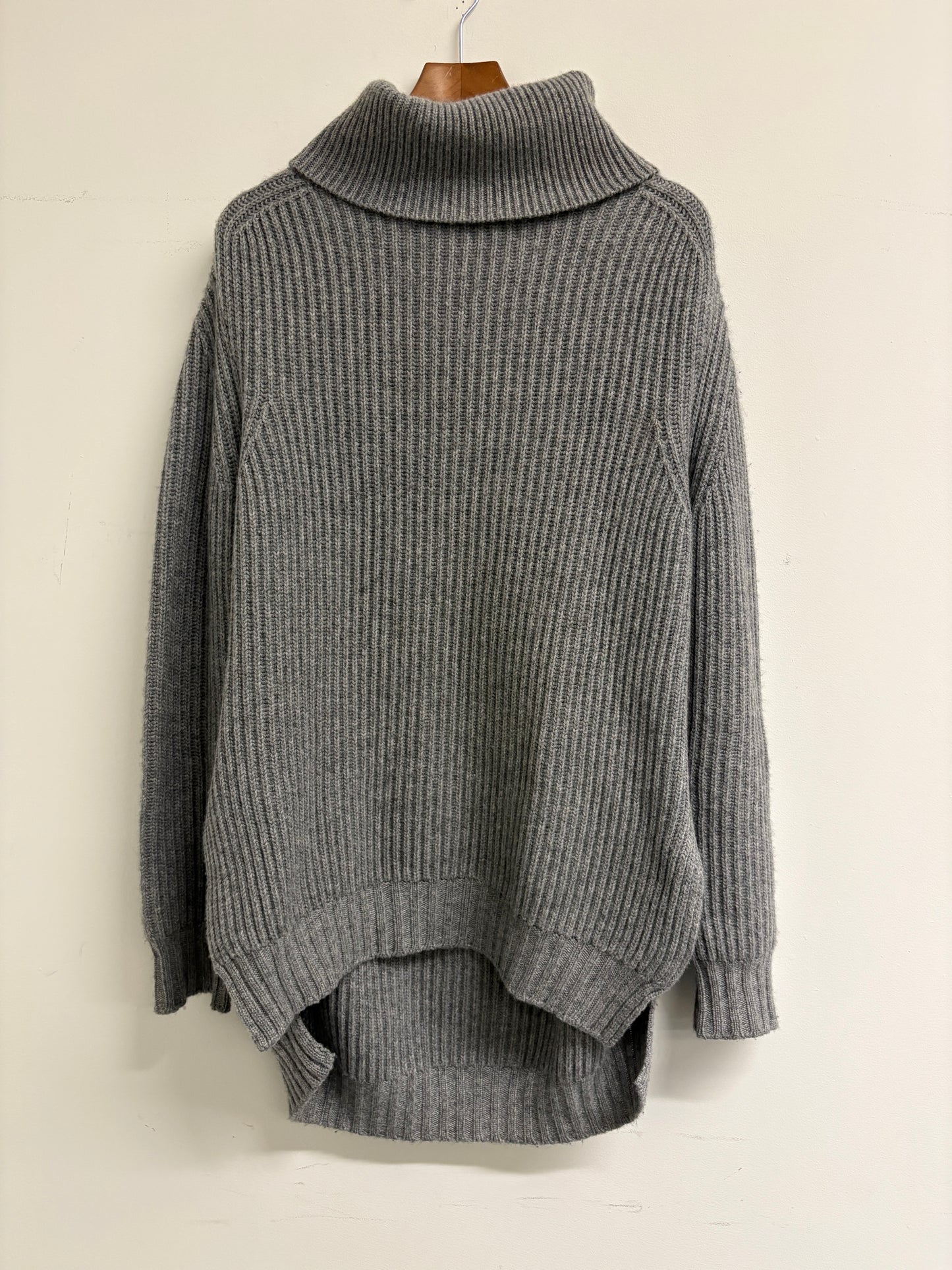 Celine Grey Cashmere Turtleneck Jumper