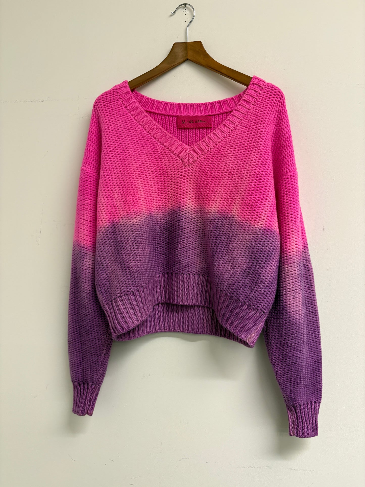 The Elder Statesman Tye Dye Pink Jumper