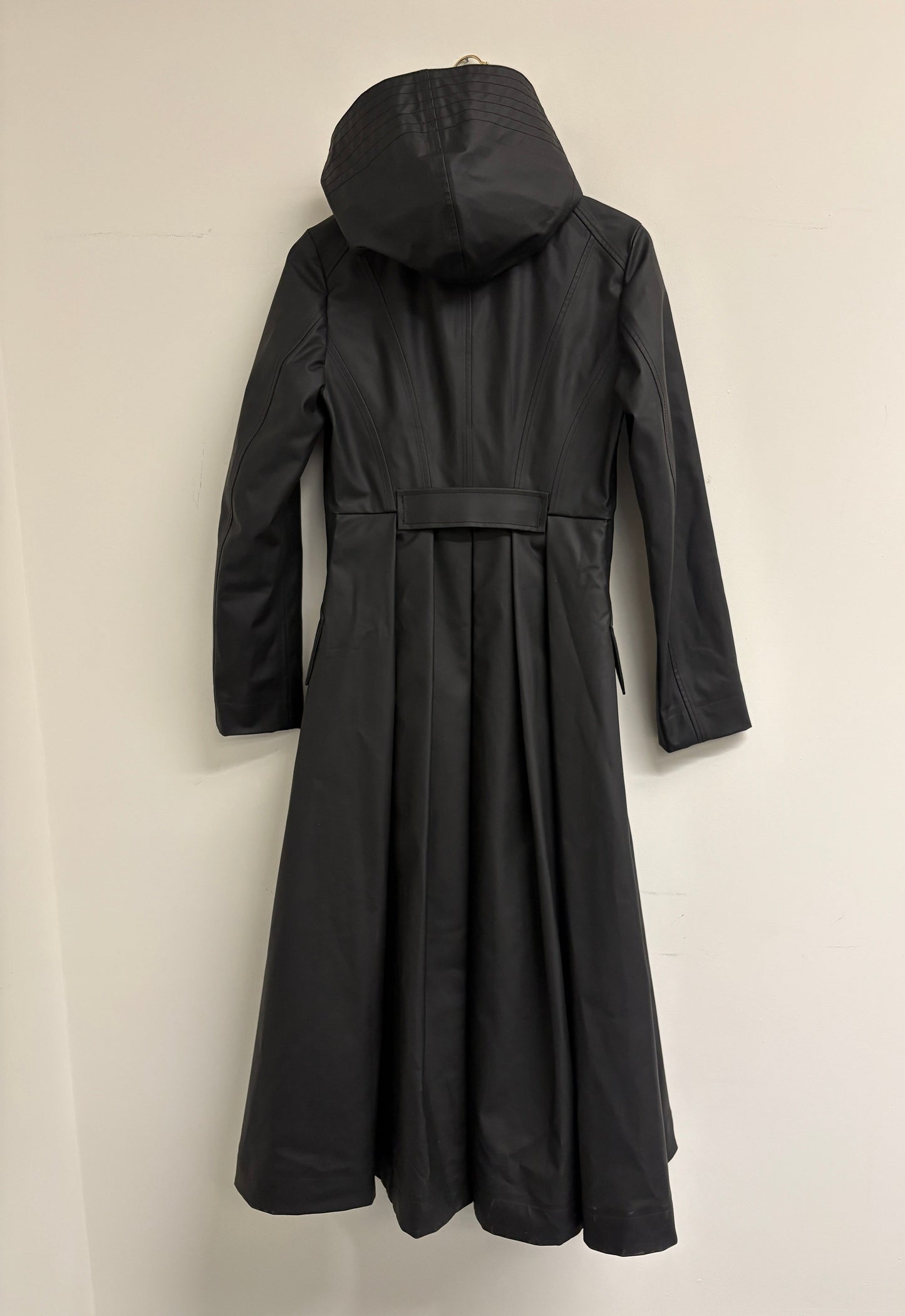 Gabriela Hearst Coleman Black Longline Hooded Trench Coat