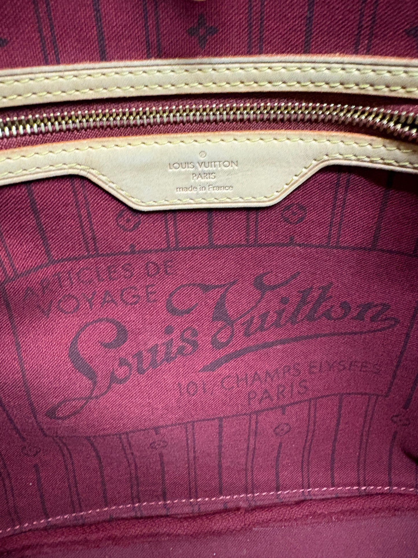 Louis Vuitton MM Never Full Tote Bag