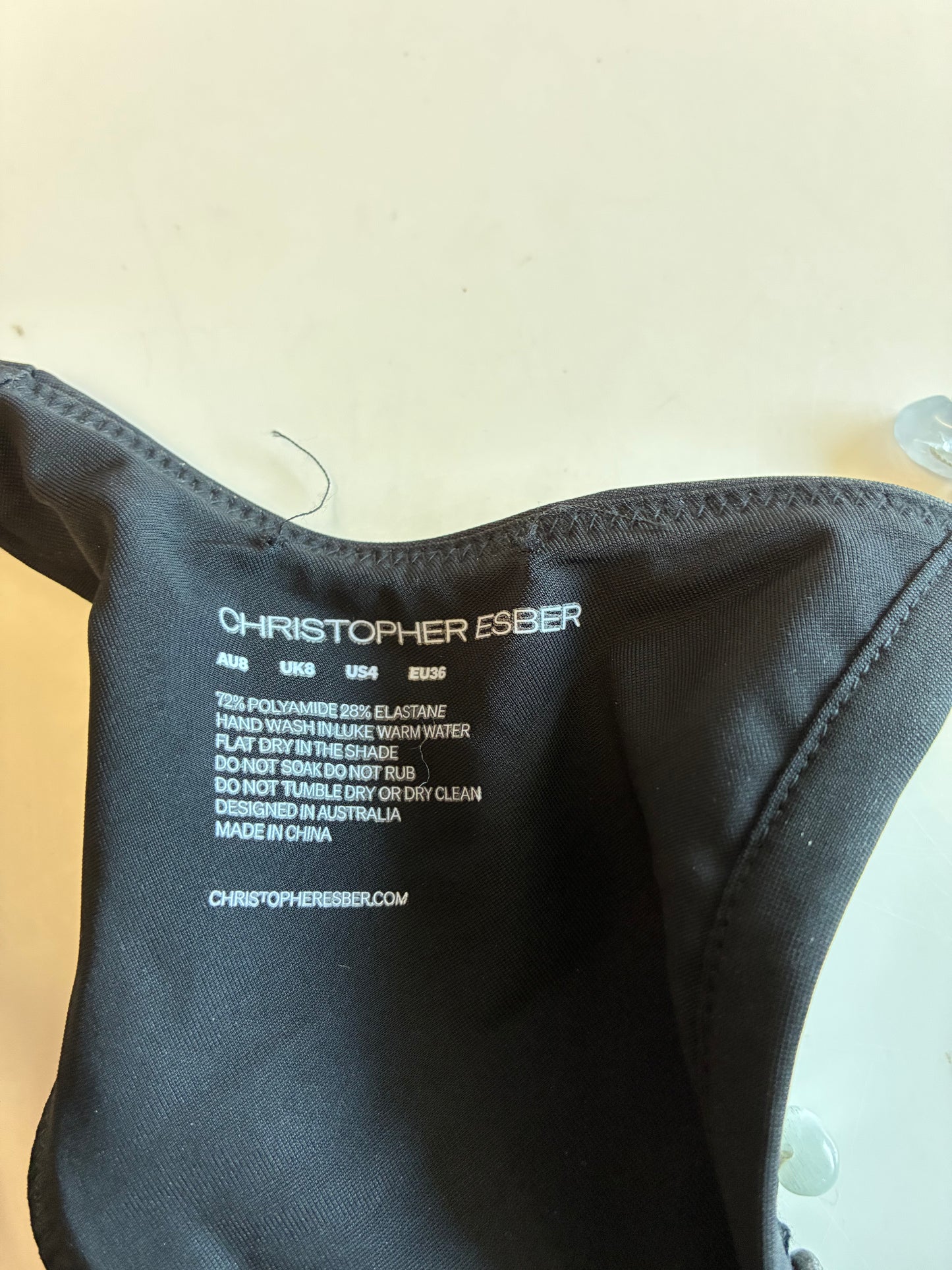 Christopher Esber Black Jewel Embellished Bikini
