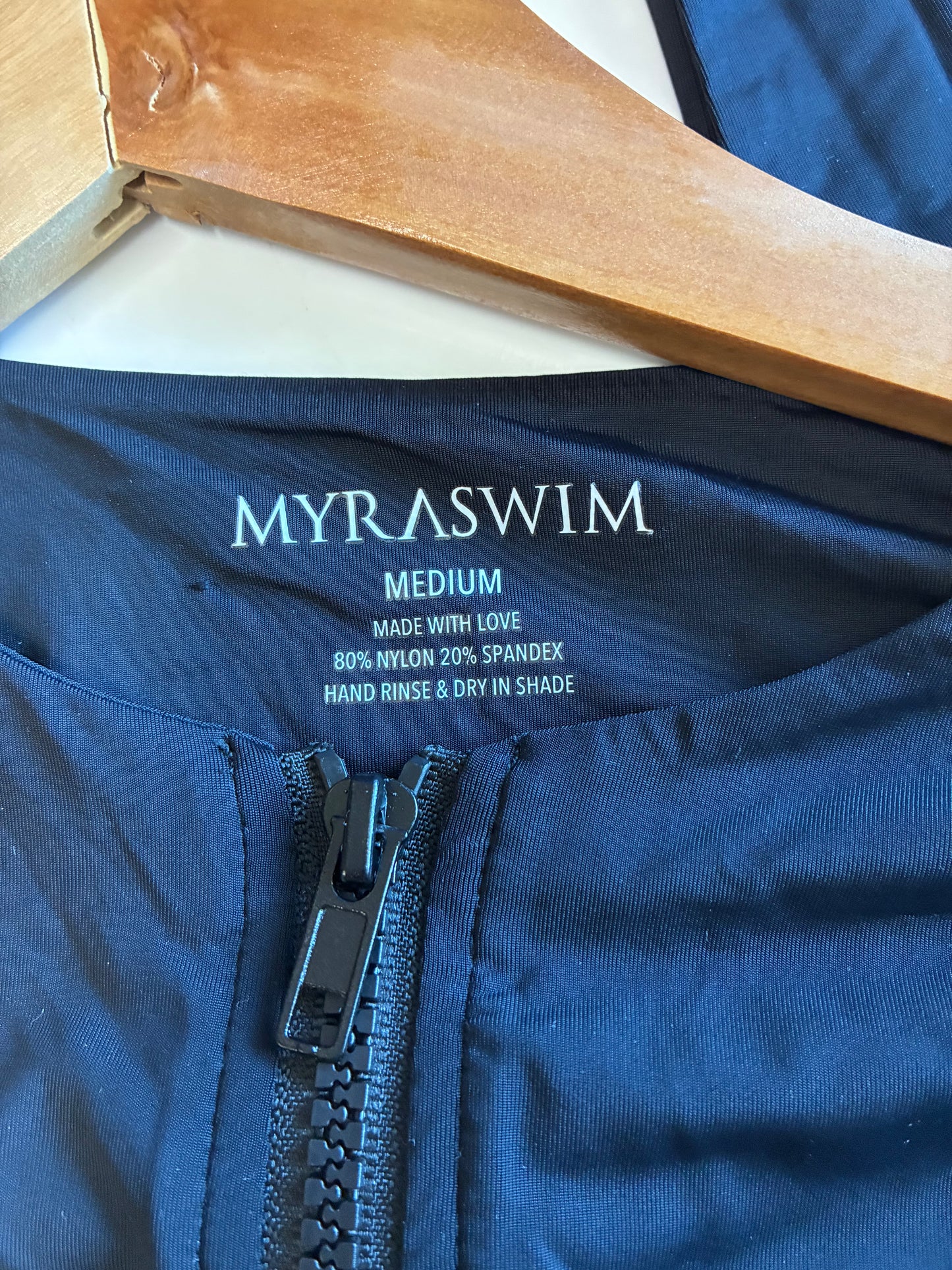 Myra Black Rita Long Sleeve Zip Up Swim Top