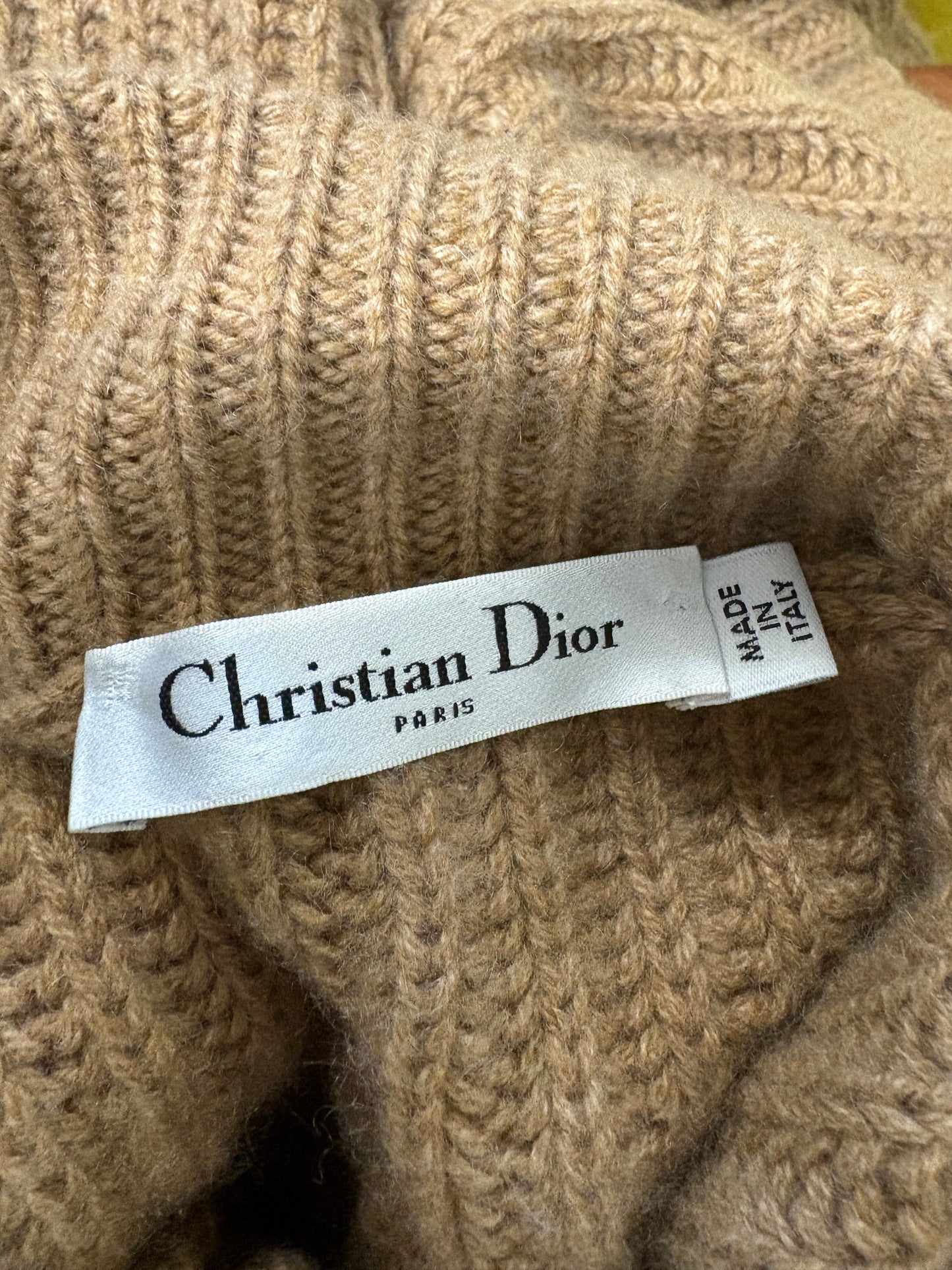 Christian Dior Cashmere Camel Jumper Dress