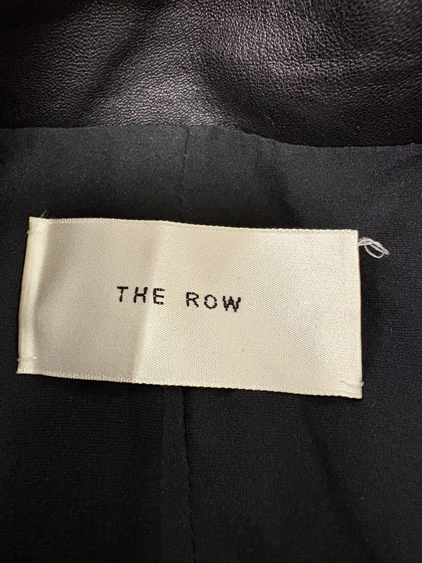 The Row Black Leather Blazer