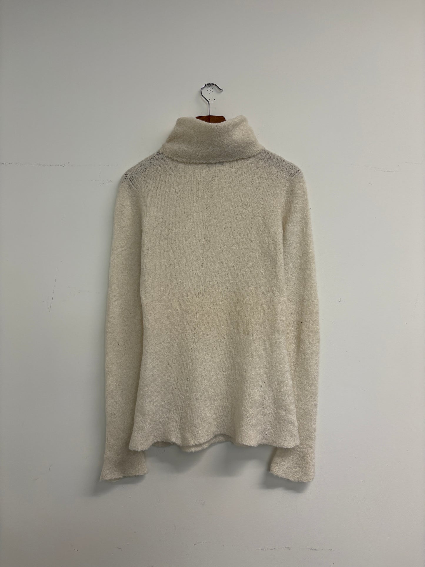The Row Cream Cashmere/Silk Blend Knit Rollneck