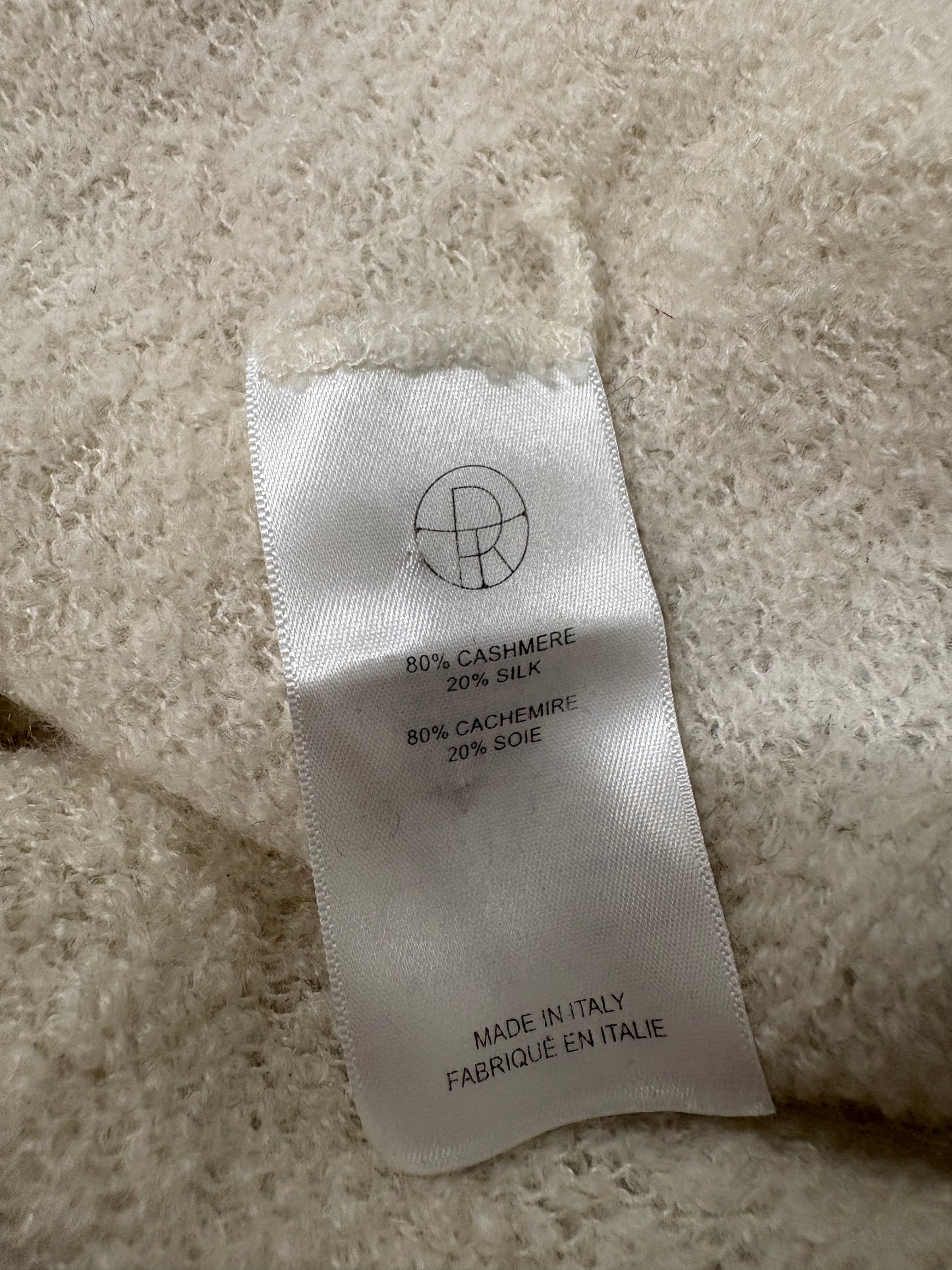 The Row Cream Cashmere/Silk Blend Knit Rollneck