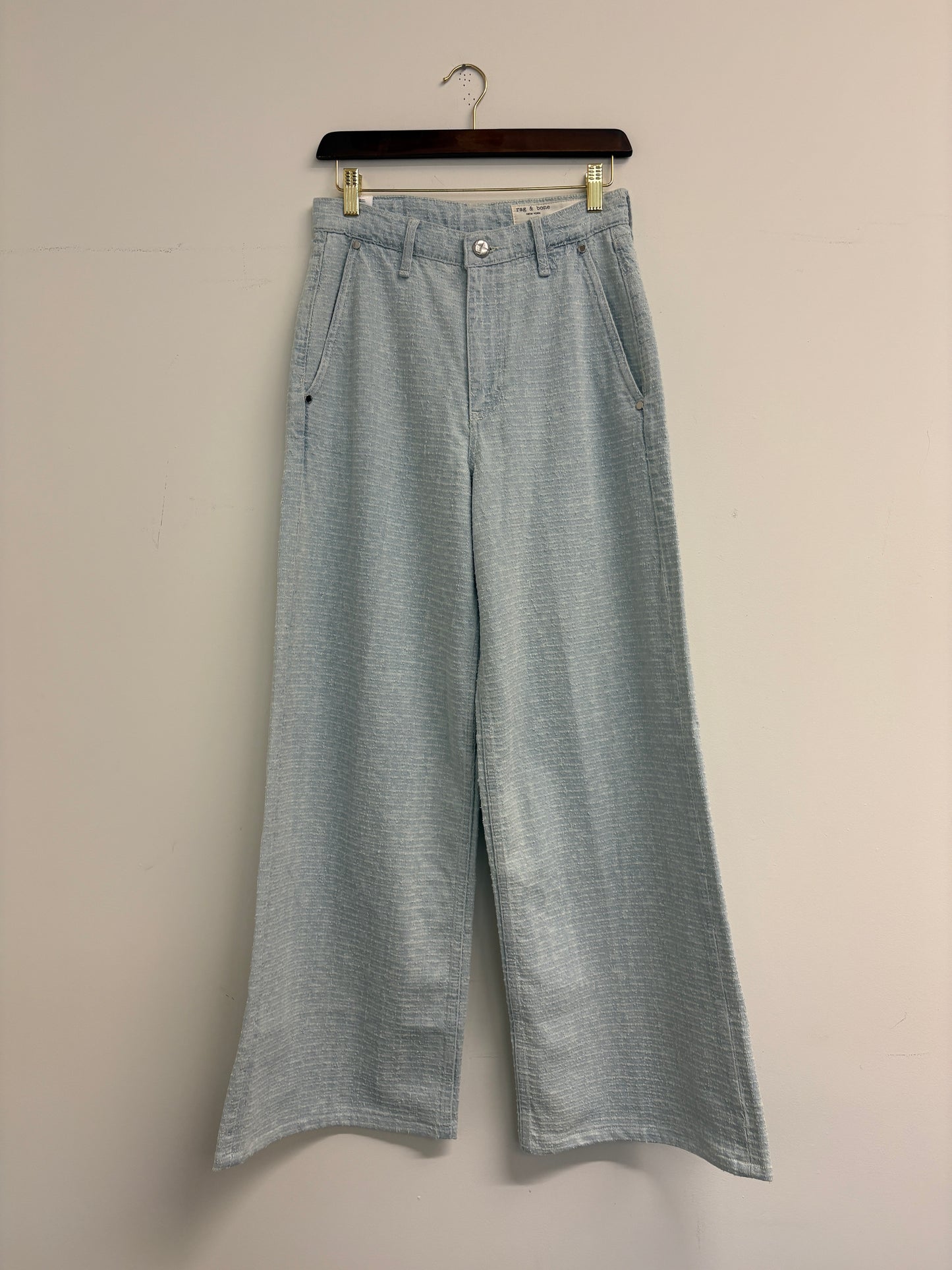 Rag&Bone Sky Blue Tweed Sofie Tailored Jeans