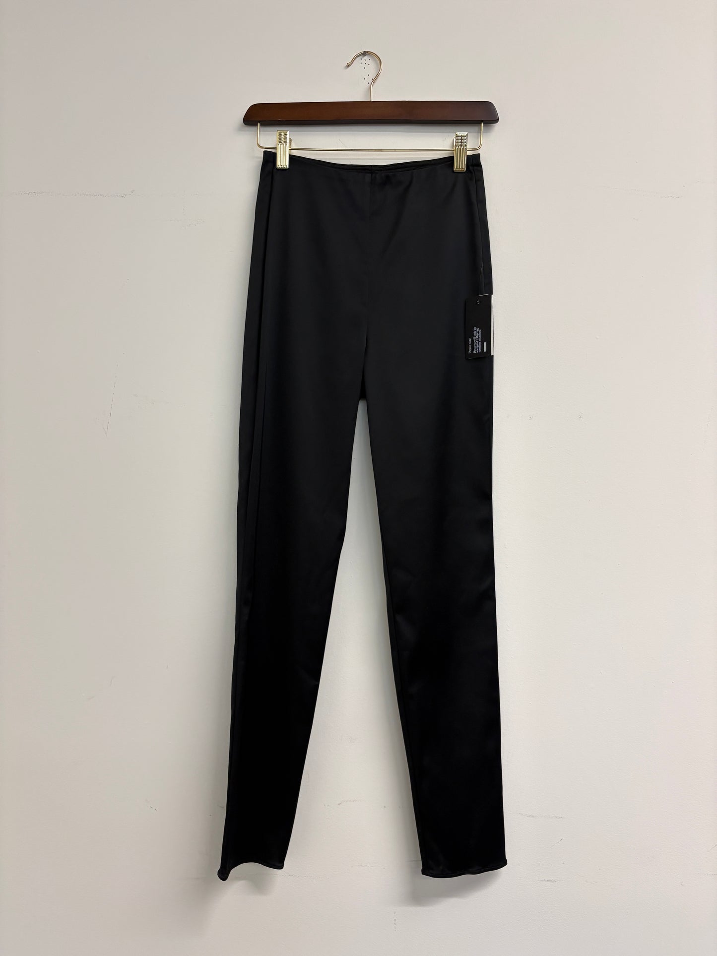 L'Agence Black Satin Stretch Legging