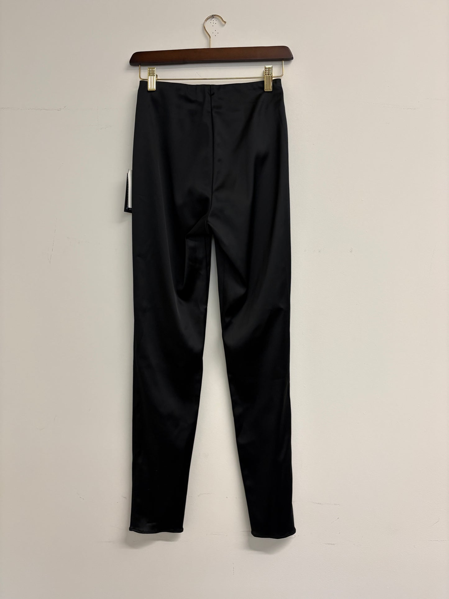 L'Agence Black Satin Stretch Legging