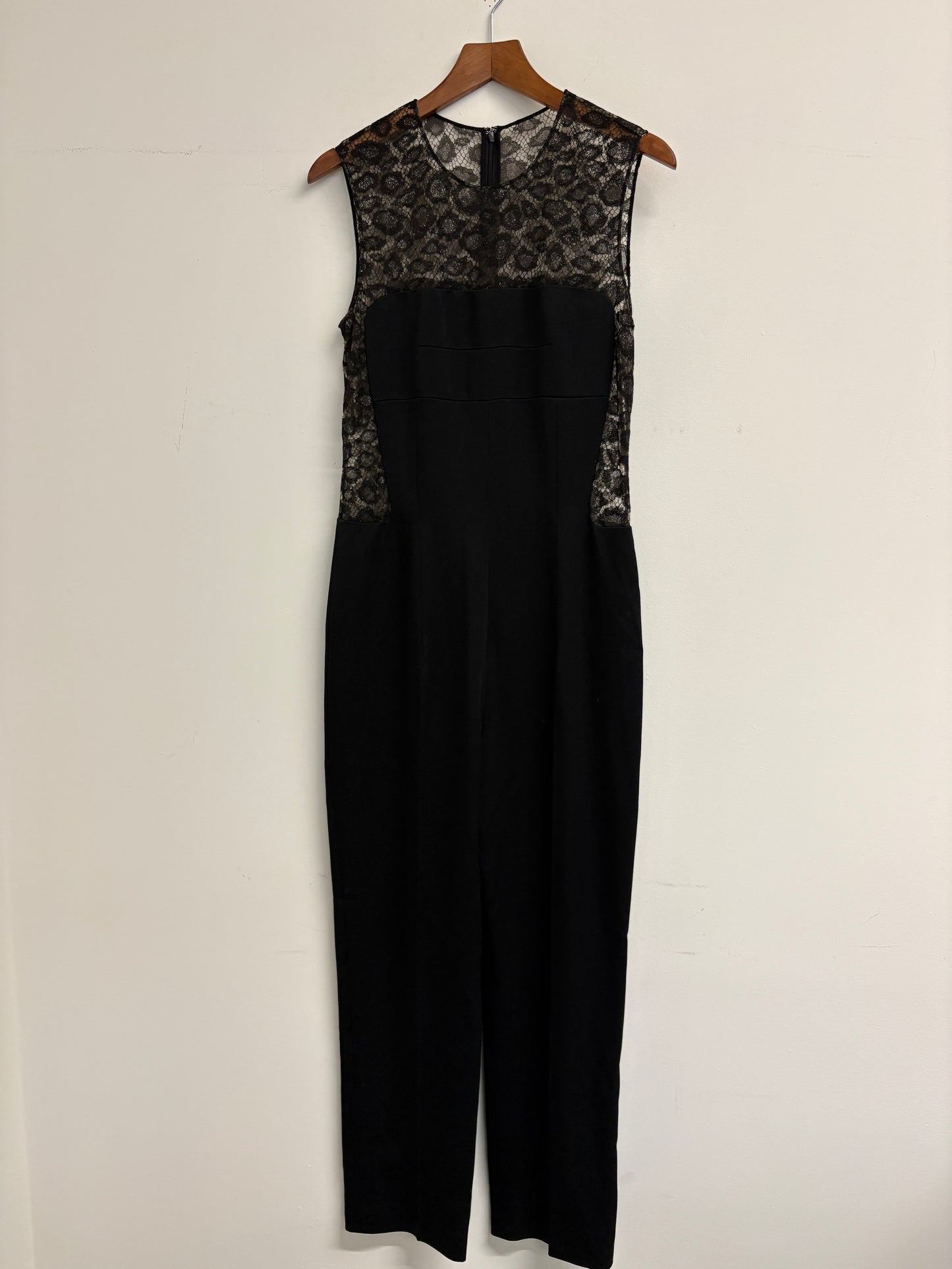 Alexander McQueen Black Jumpsuit With Lace Insert