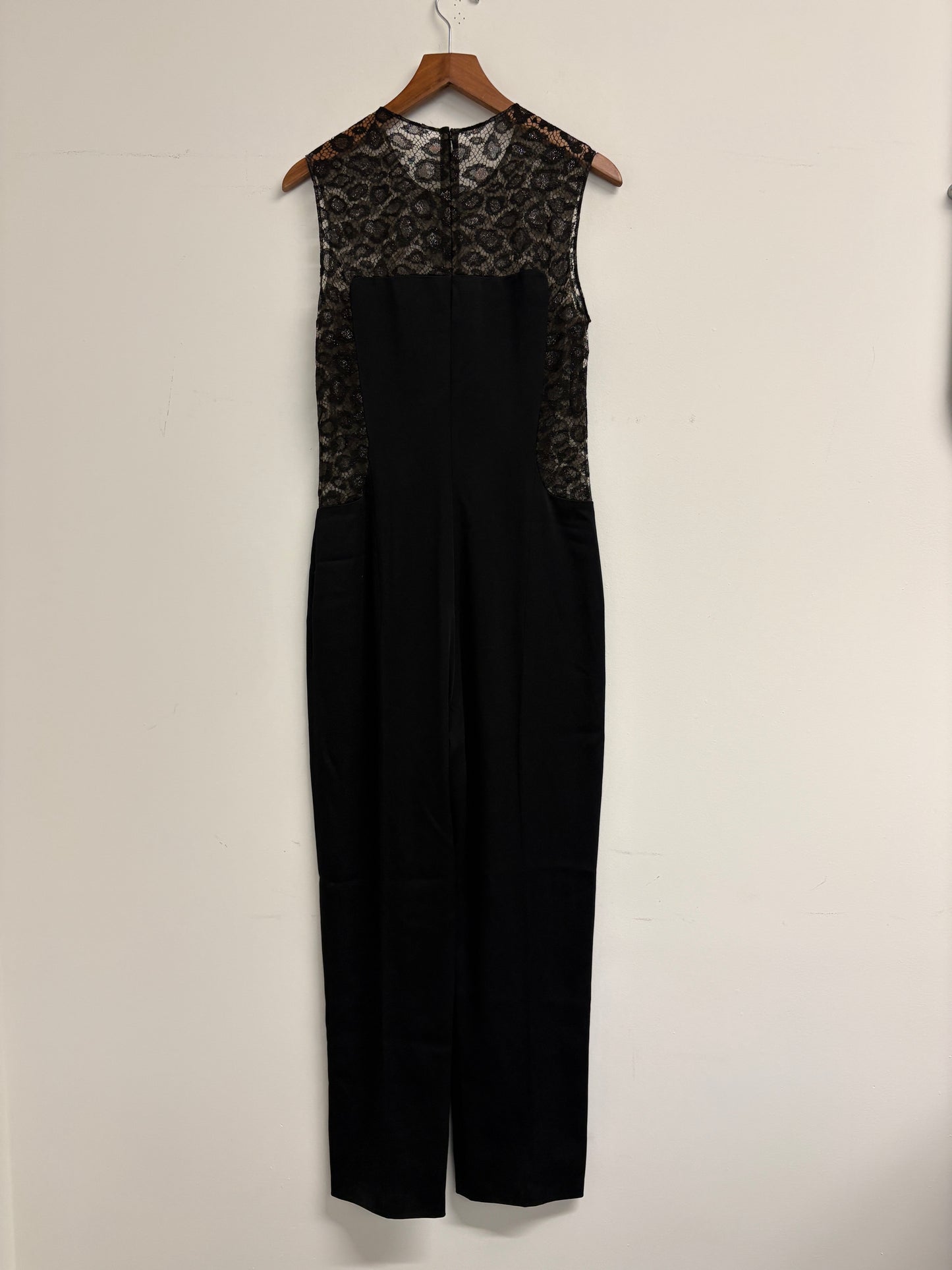 Alexander McQueen Black Jumpsuit With Lace Insert