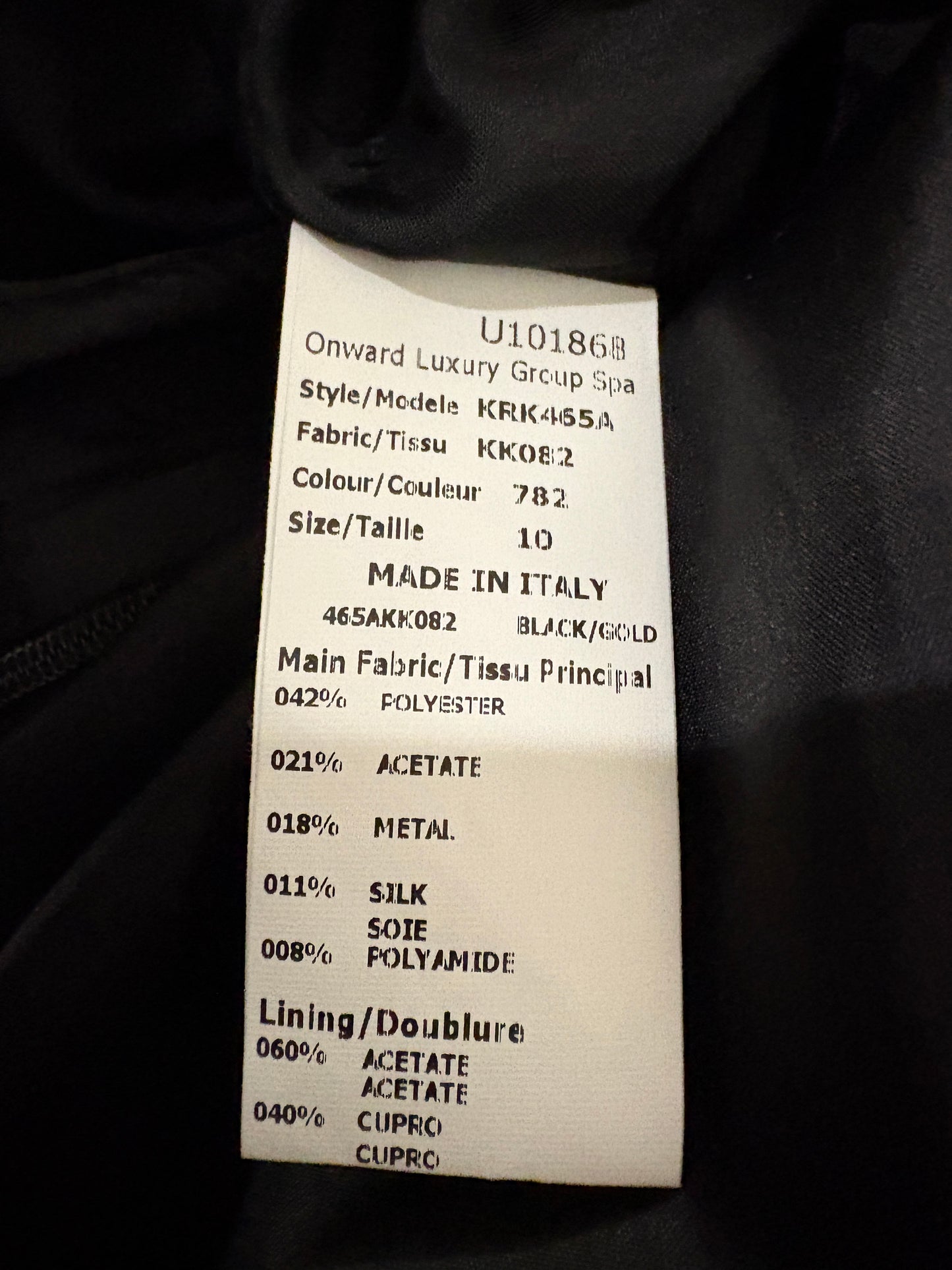 Michael Kors Collection Black And Gold Floral Brocade Dress