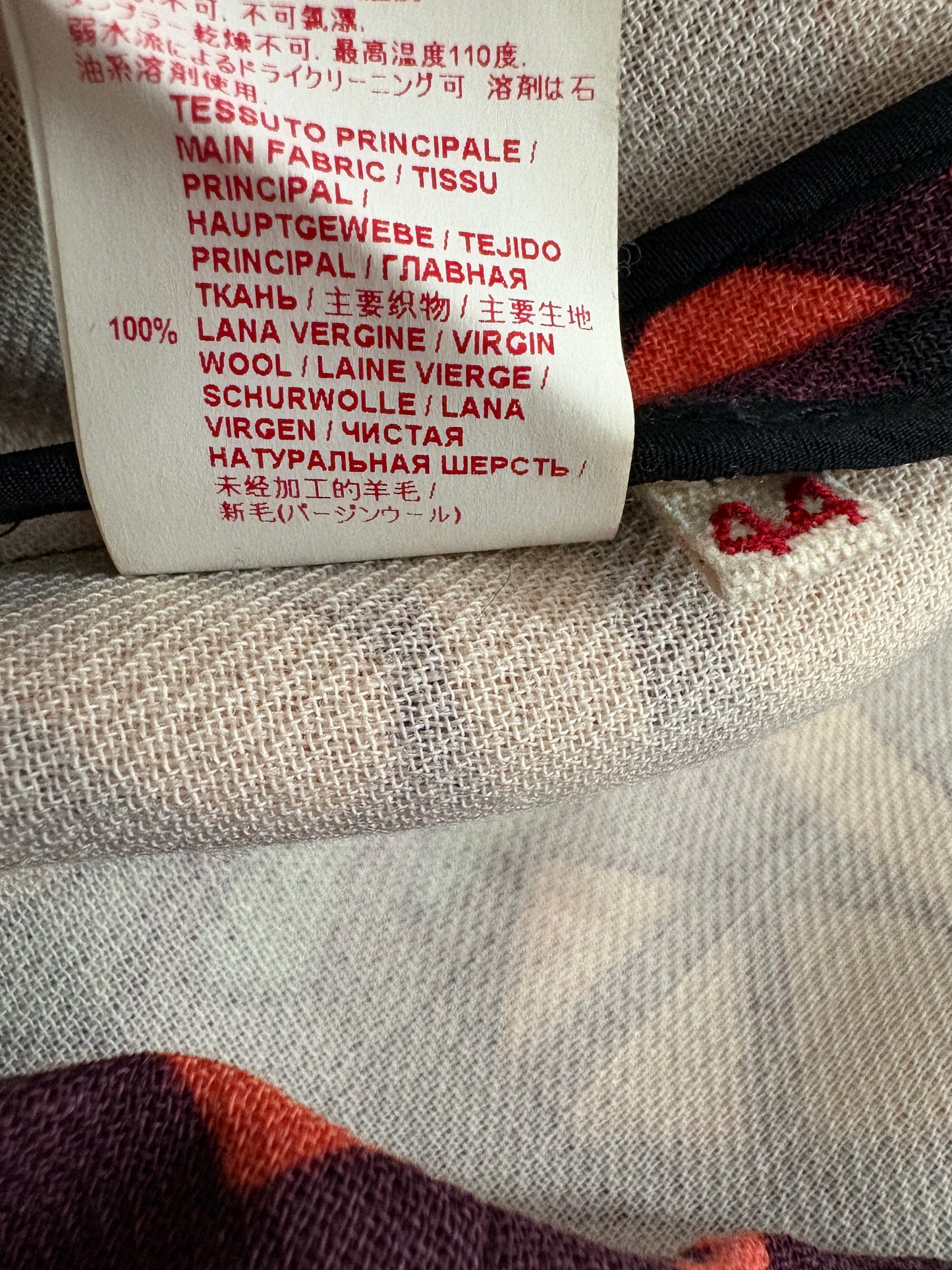 Marni Plum And Coral Geometric Print Skirt