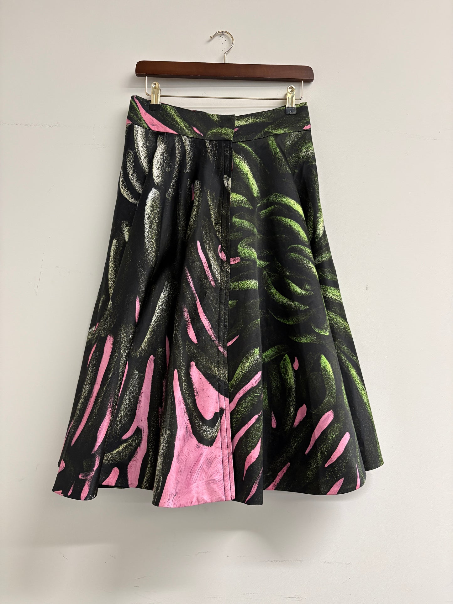 Paule Ka Pink And Green Print Midi skirt