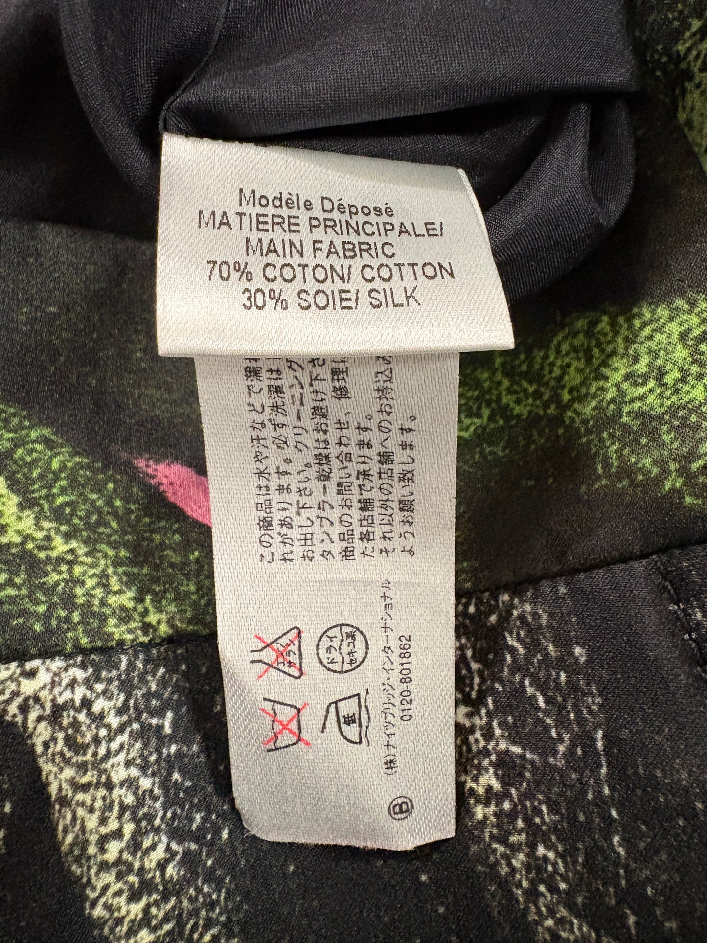 Paule Ka Pink And Green Print Midi skirt