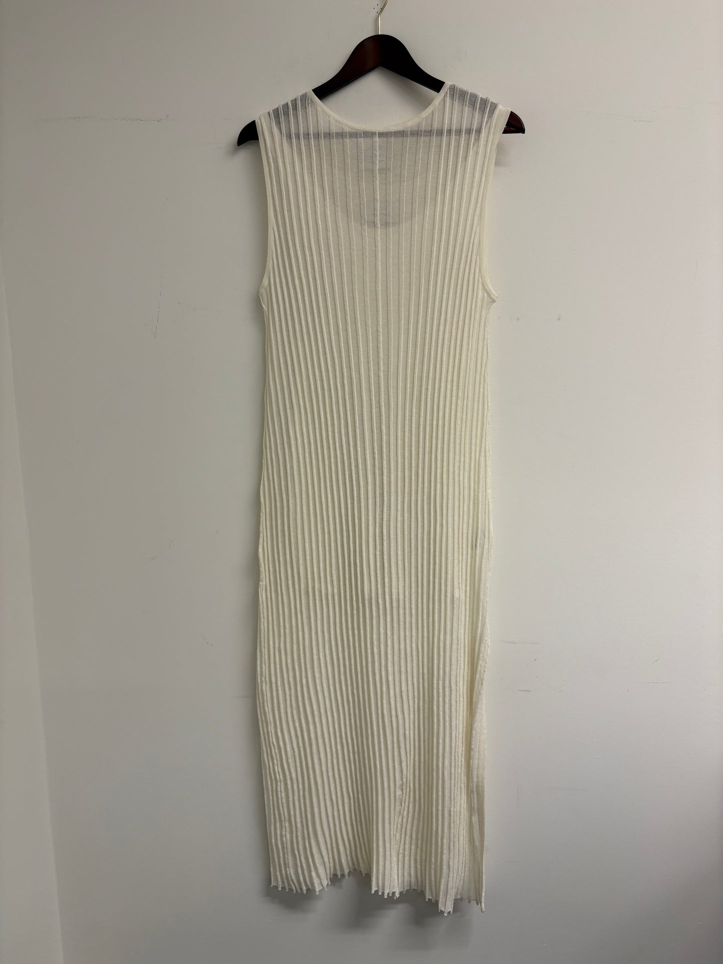 LouLou De Saison Ada Layered Ribbed Cotton Blend Midi Dress