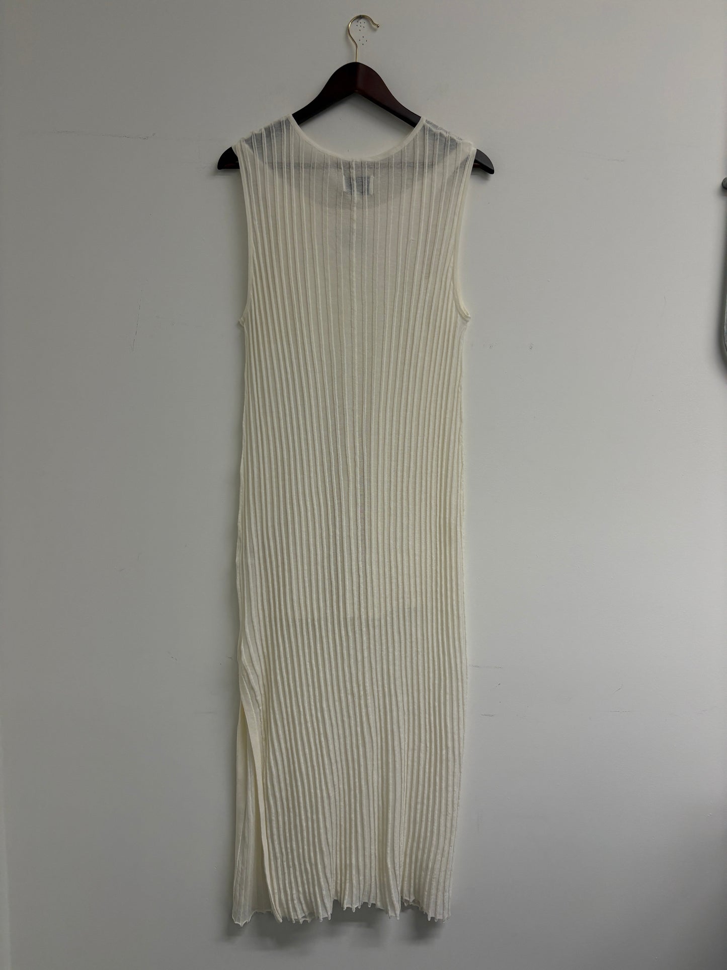 LouLou De Saison Ada Layered Ribbed Cotton Blend Midi Dress