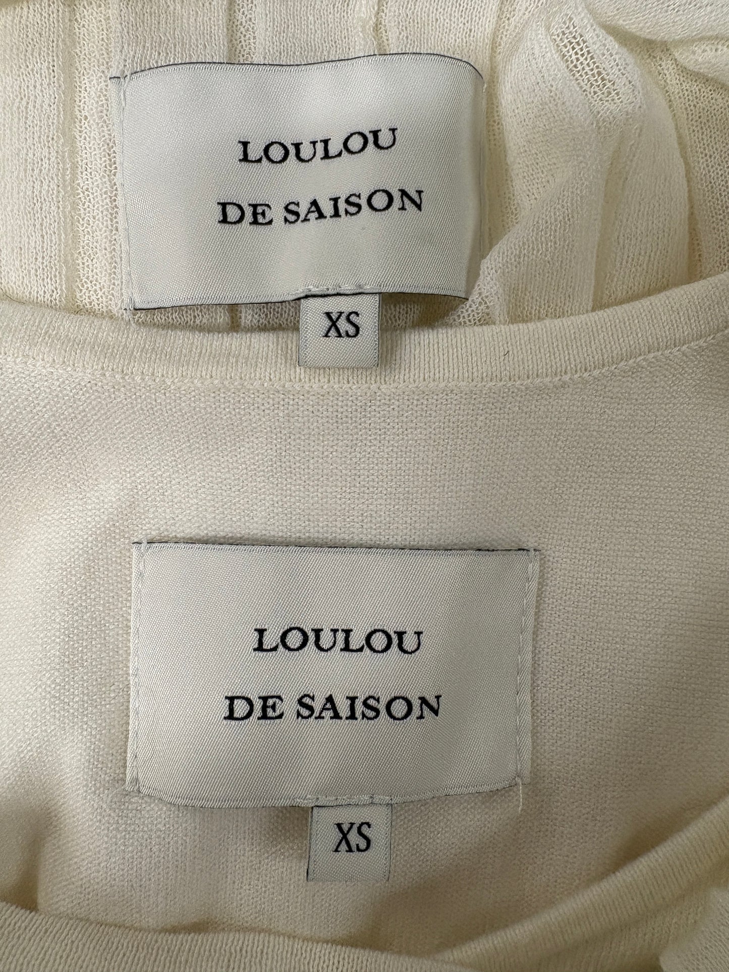 LouLou De Saison Ada Layered Ribbed Cotton Blend Midi Dress