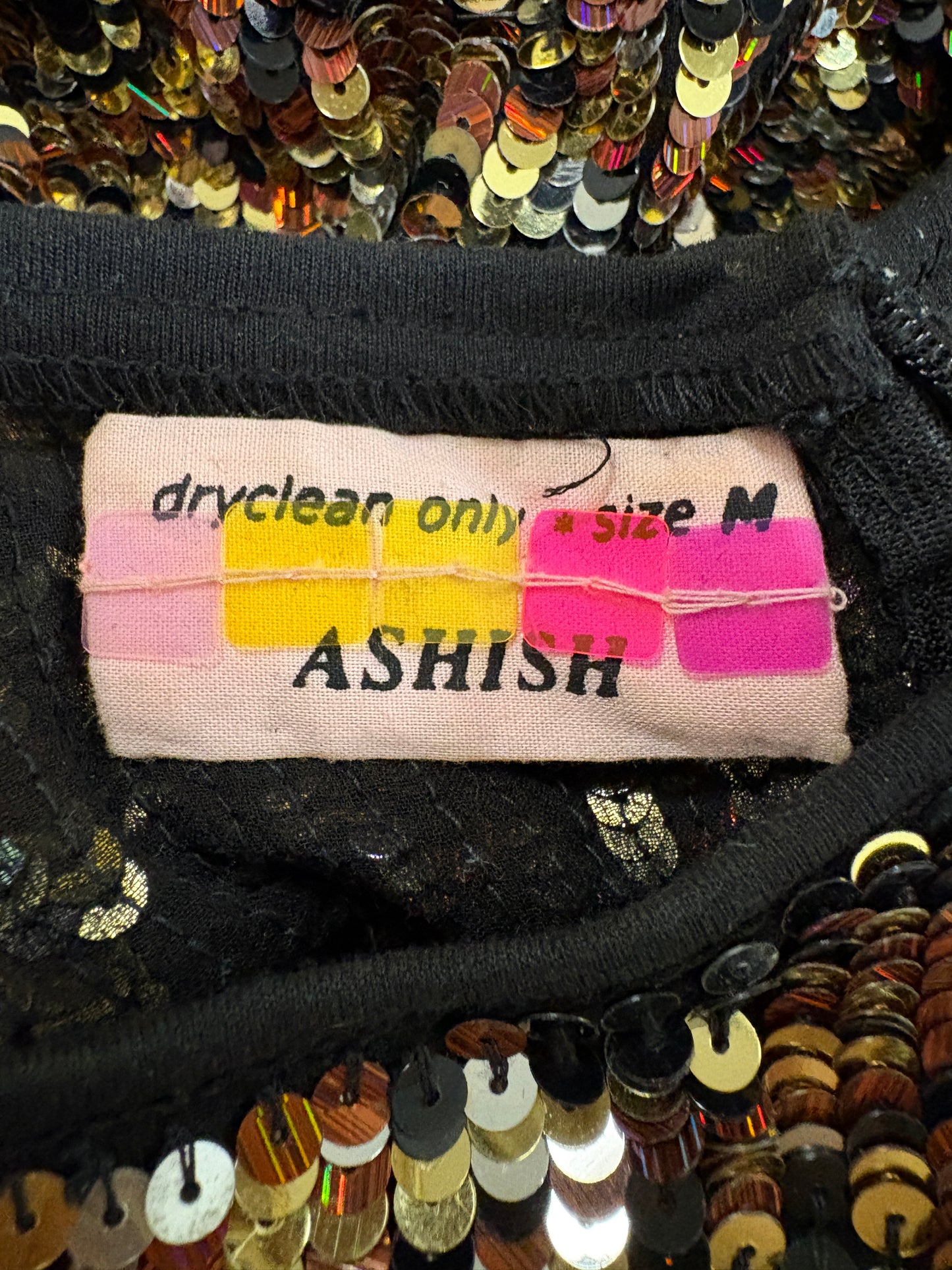 Ashish Gold Sequin Dress