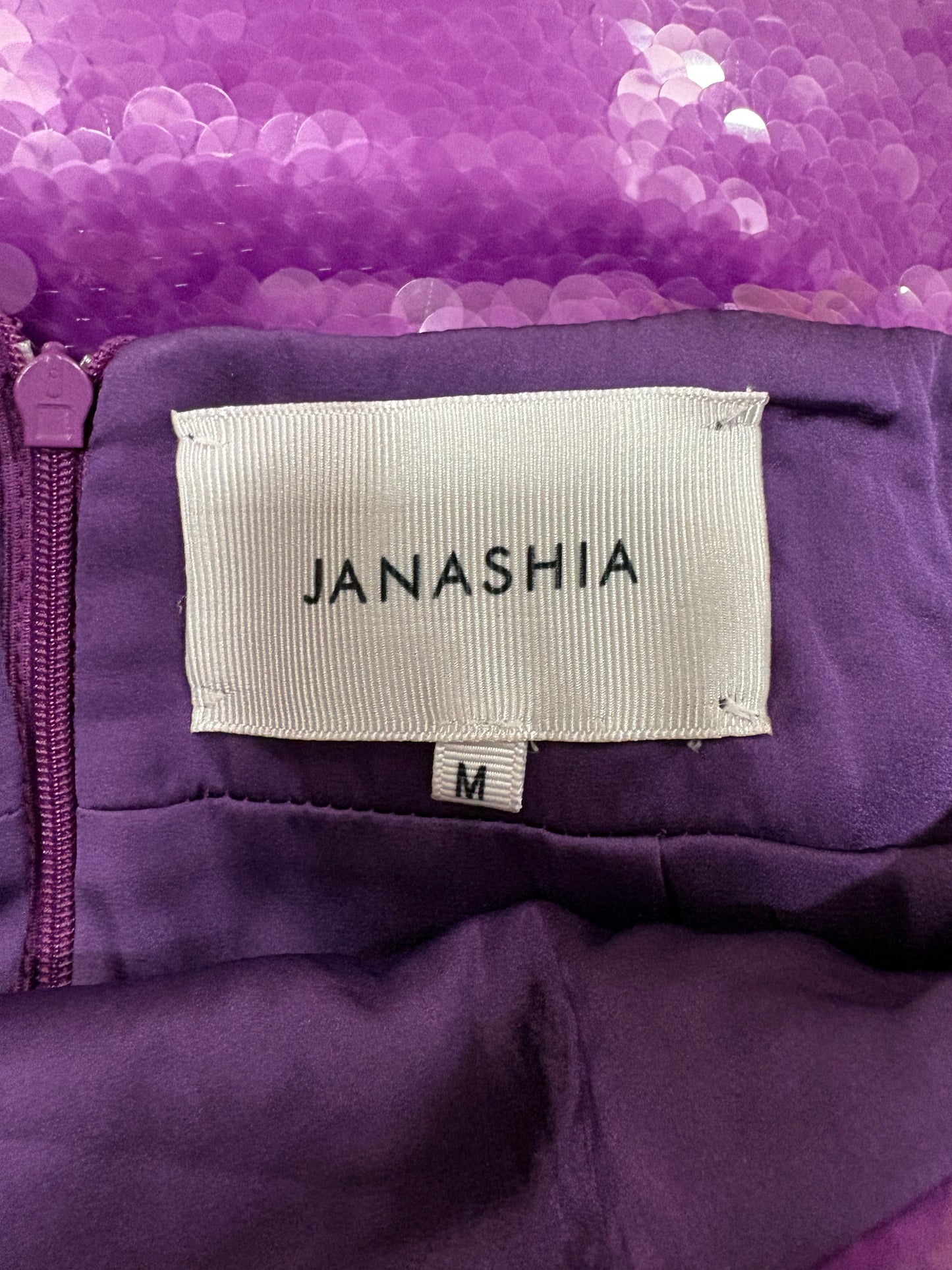 Janashia Purple Sequin Skirt and Top Set