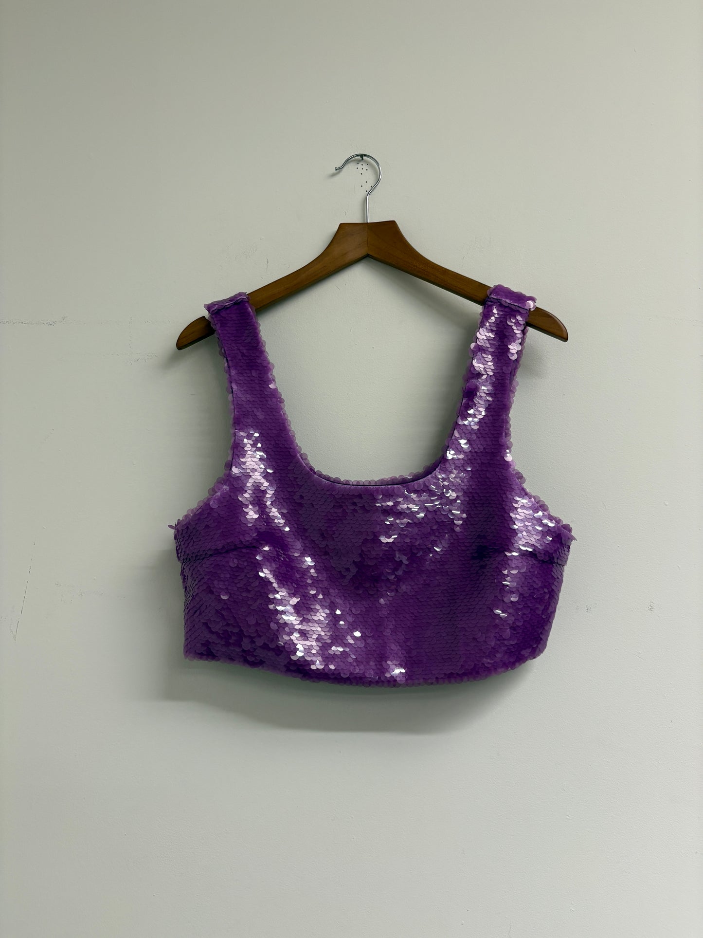 Janashia Purple Sequin Skirt and Top Set