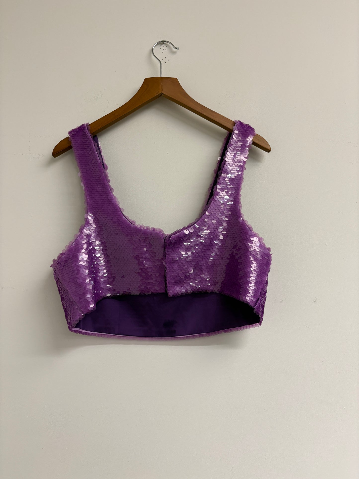 Janashia Purple Sequin Skirt and Top Set