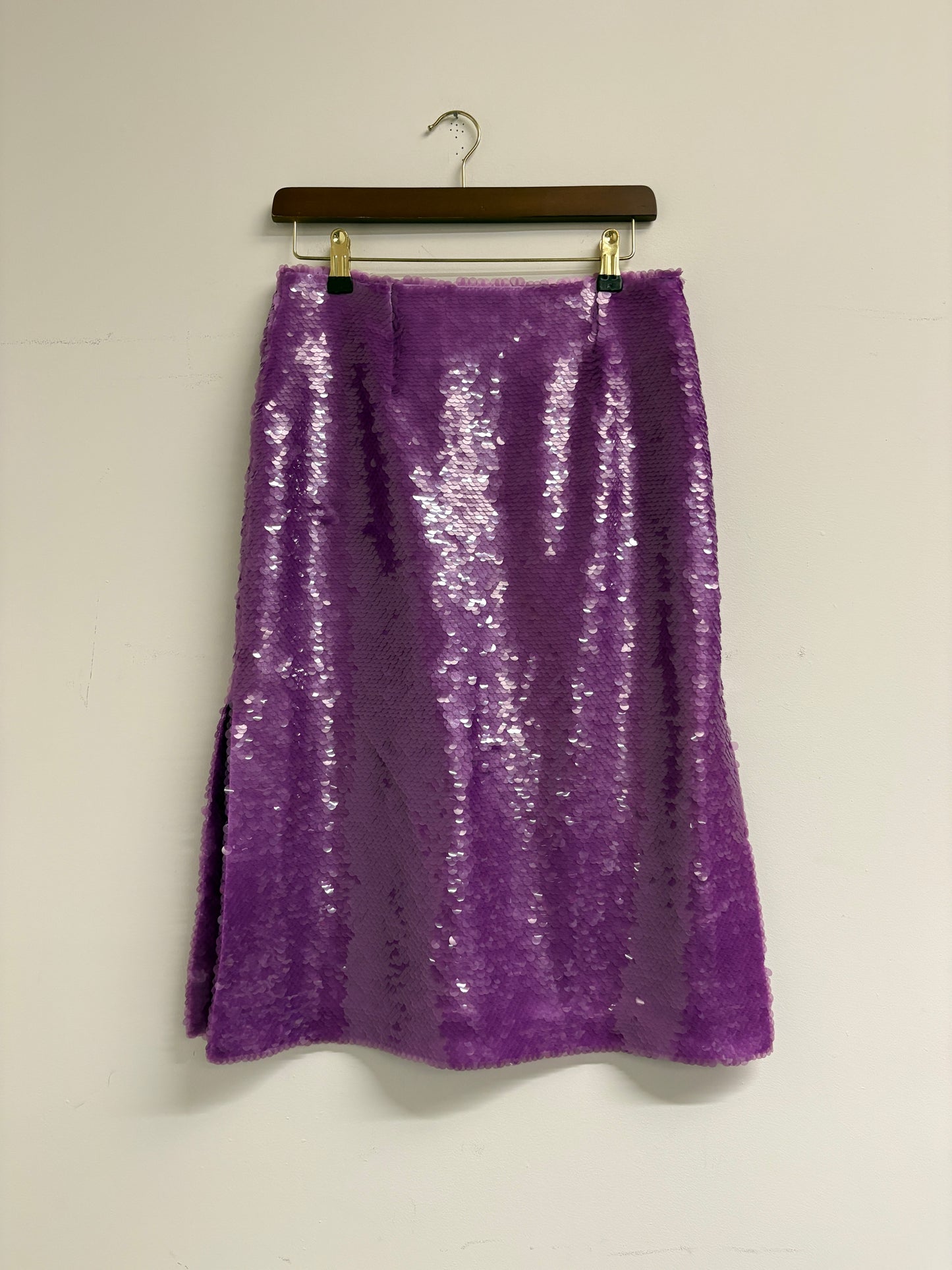 Janashia Purple Sequin Skirt and Top Set