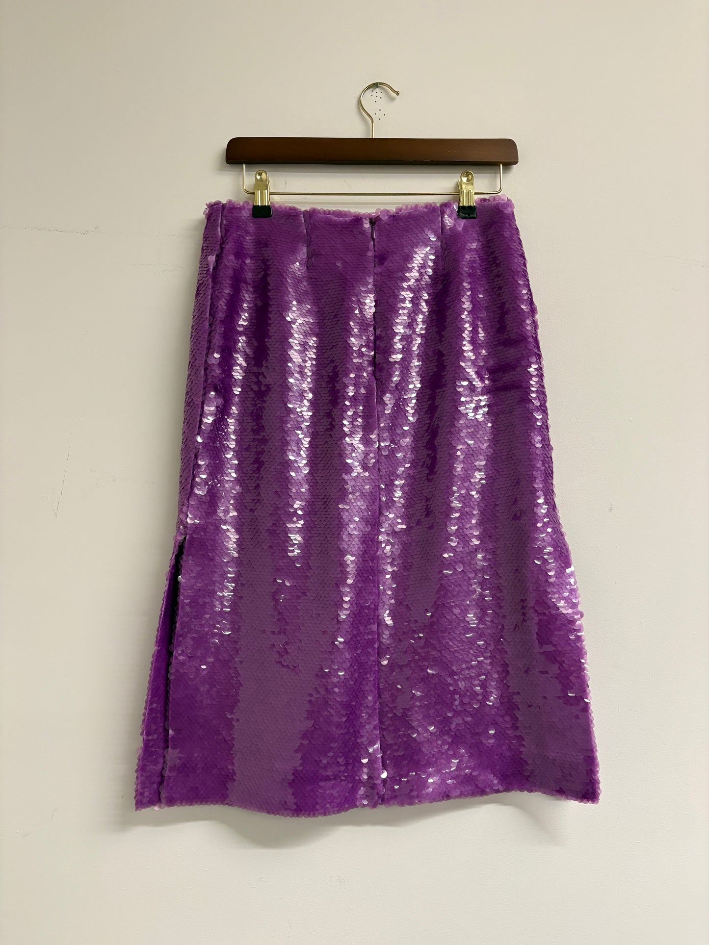 Janashia Purple Sequin Skirt and Top Set