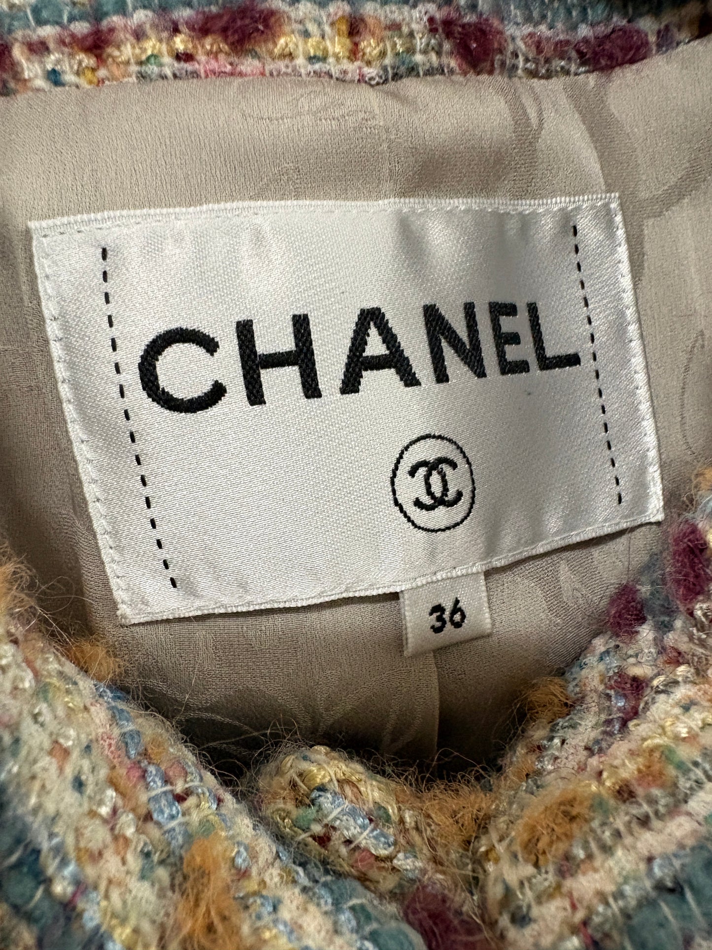 Chanel 2018 Boucle Multicolour Tweed Jacket