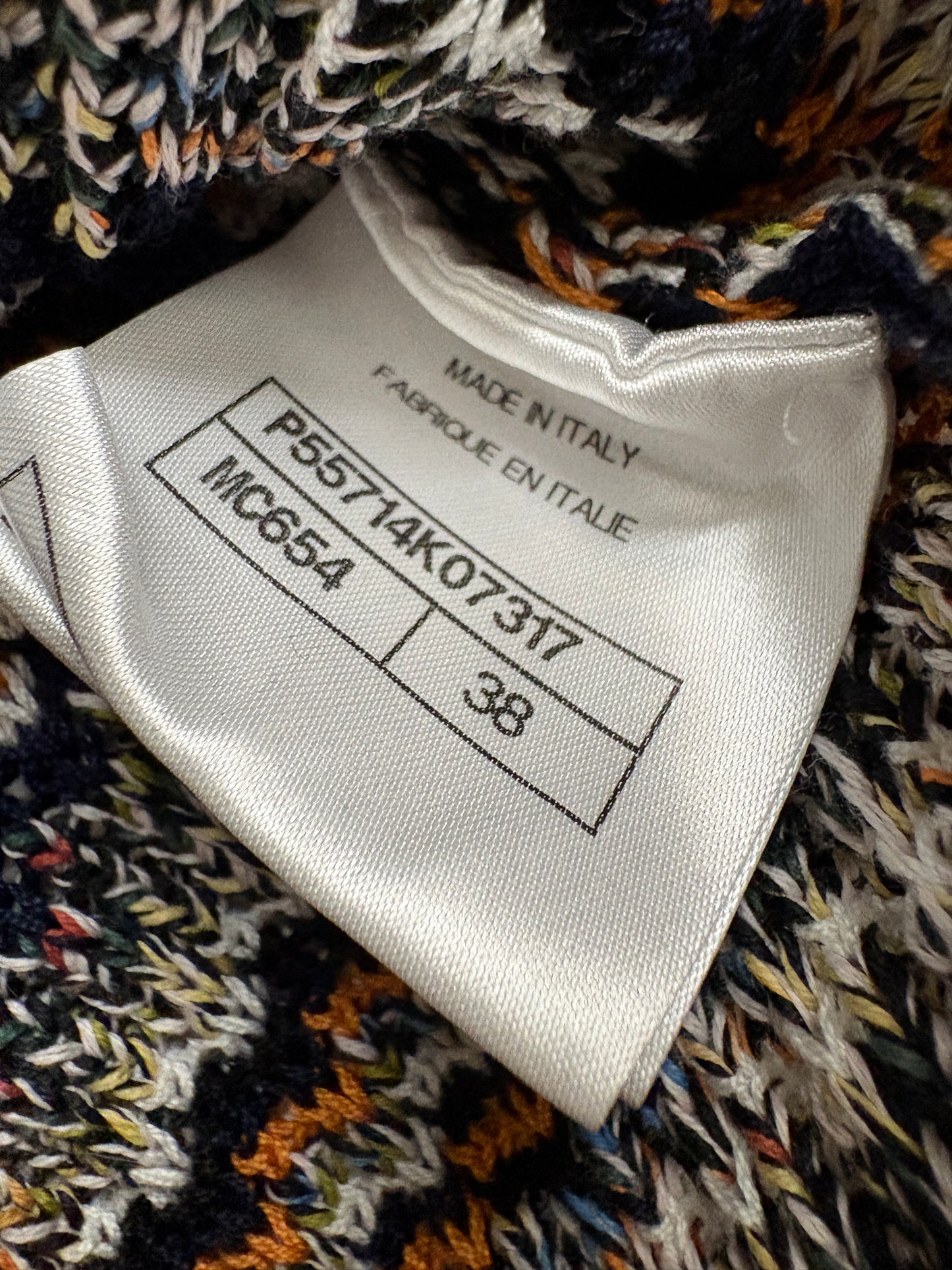 Chanel Navy and Orange Knit Top