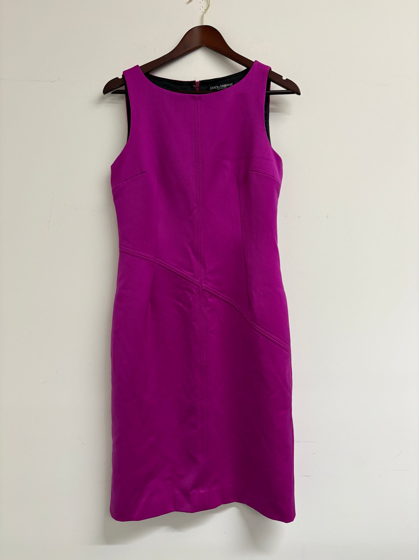 Dolce and Gabbana Pink Wool Cashmere Midi Pencil Dress
