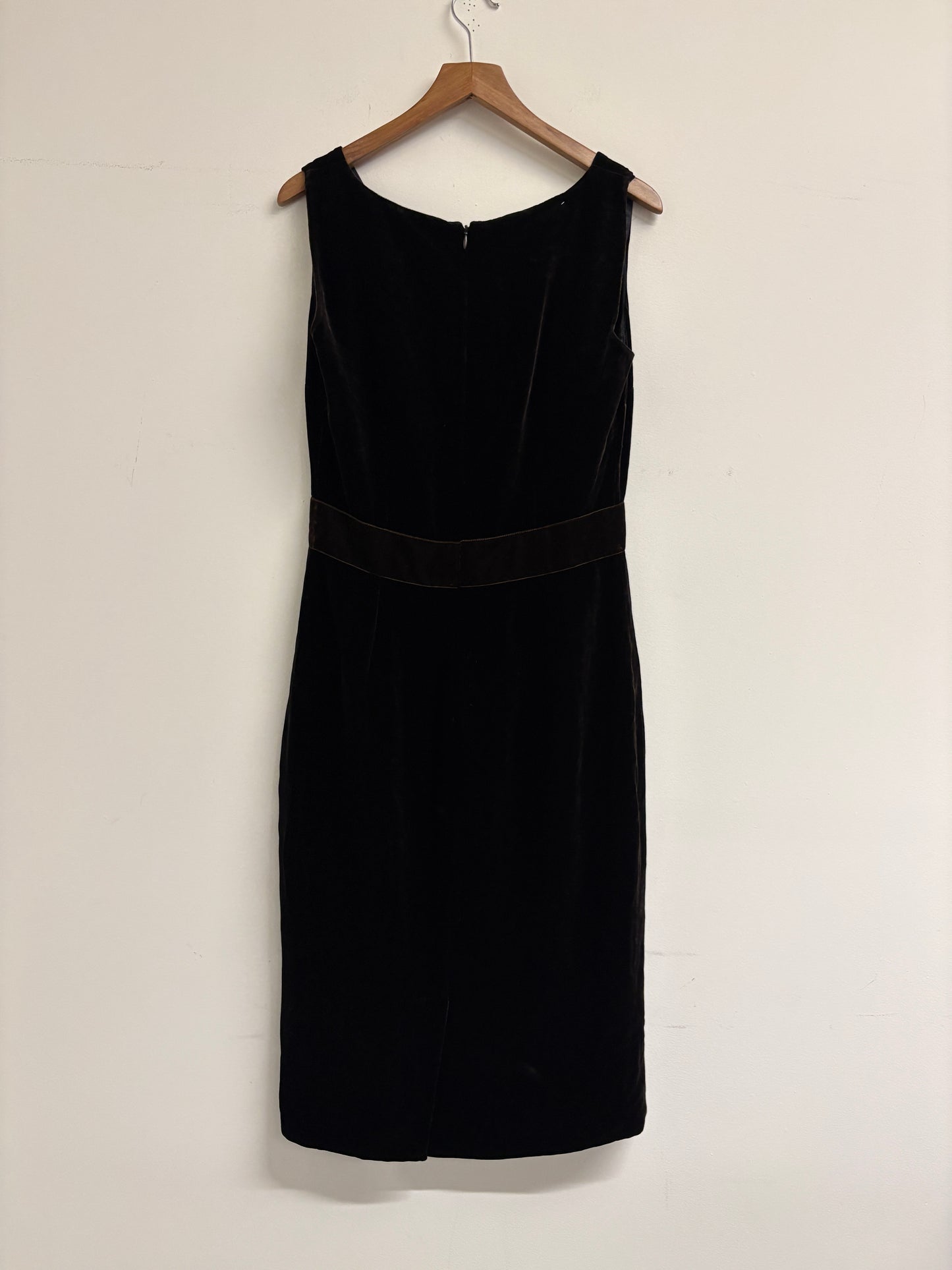 Dolce & Gabbana Brown Velvet Pencil Midi Dress