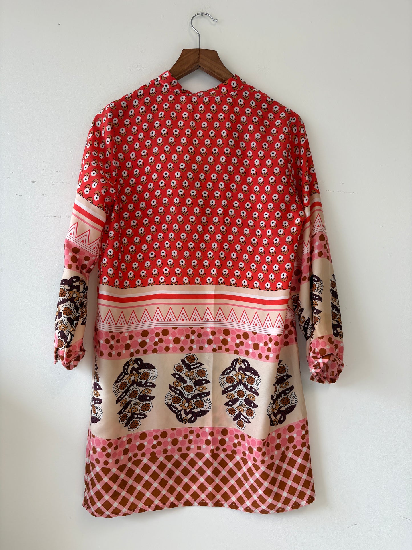 Bahimi Pink Long Sleeve Cover Up
