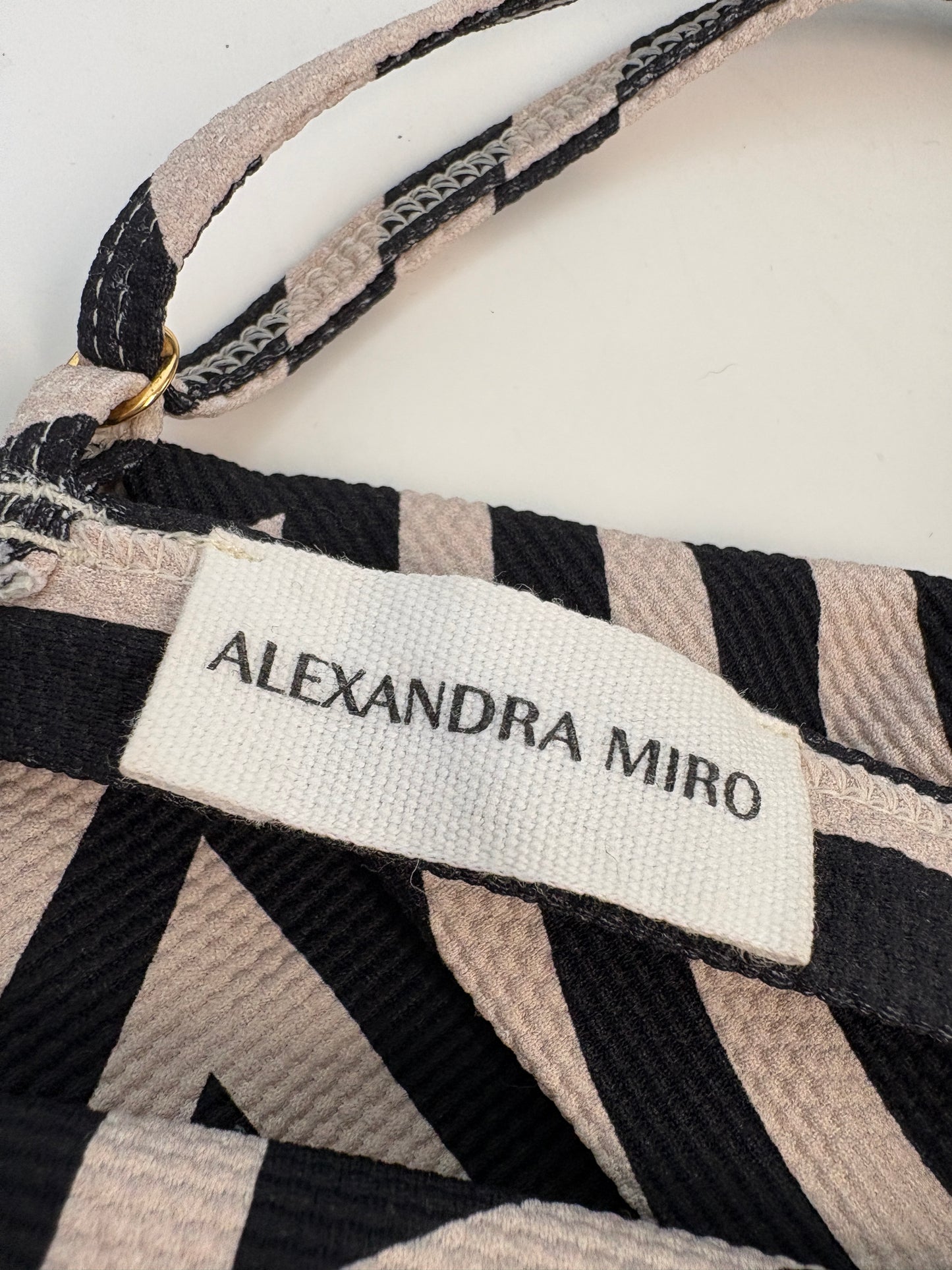 Alexandra Miro Monochrome Striped Bikini