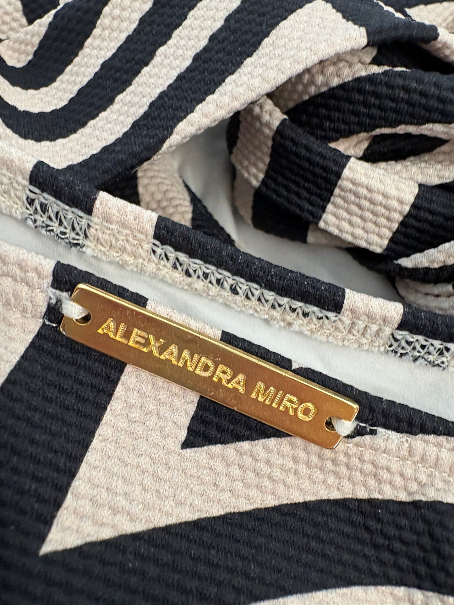Alexandra Miro Monochrome Striped Bikini