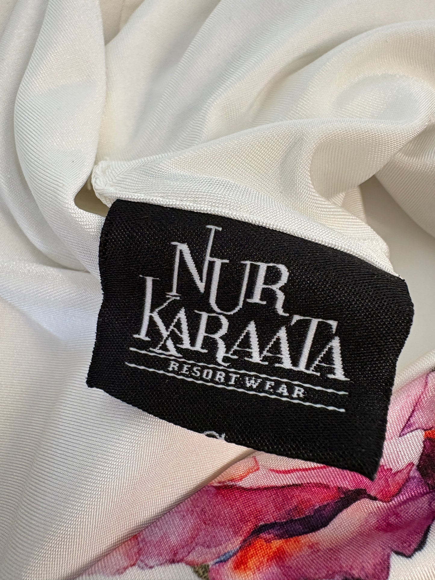 Nur Karaata White Floral Print Bikini