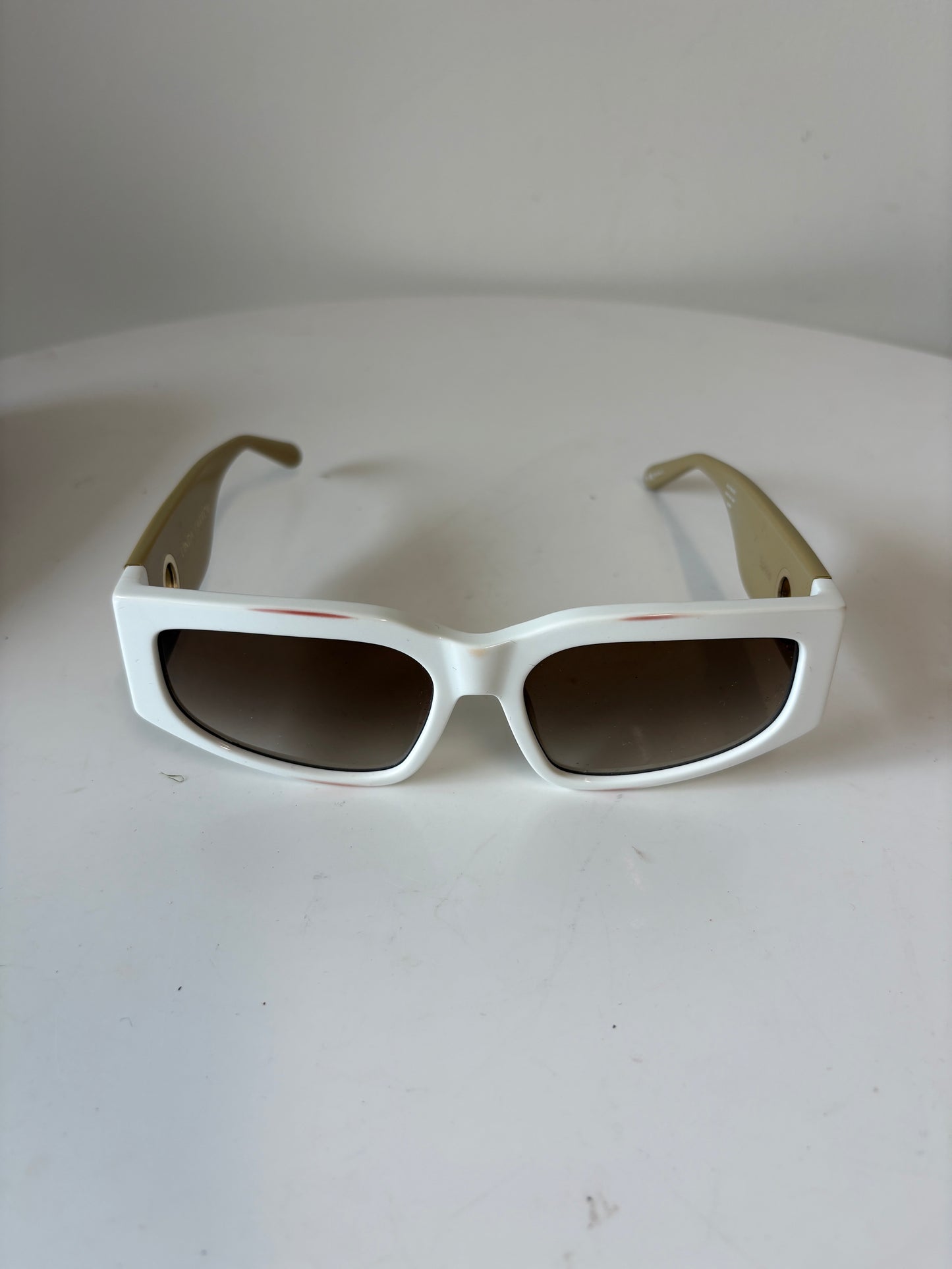 Linda Farrow White Senna Sunglasses