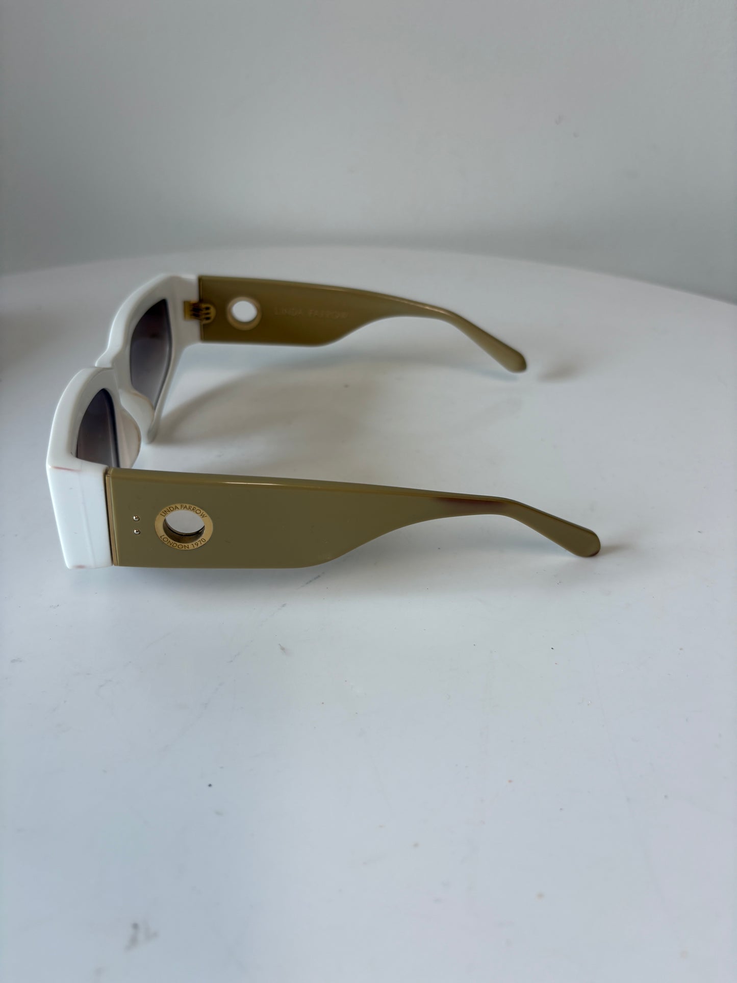 Linda Farrow White Senna Sunglasses