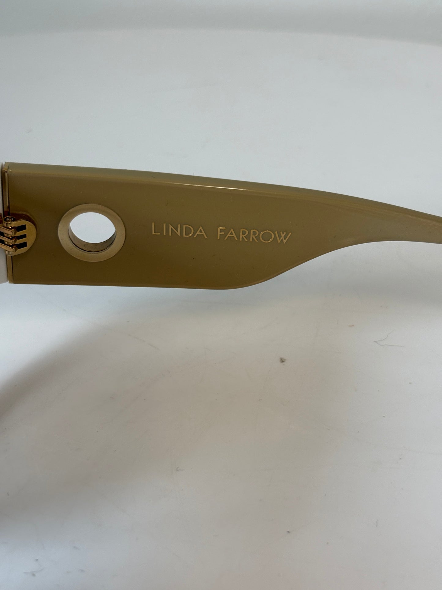 Linda Farrow White Senna Sunglasses