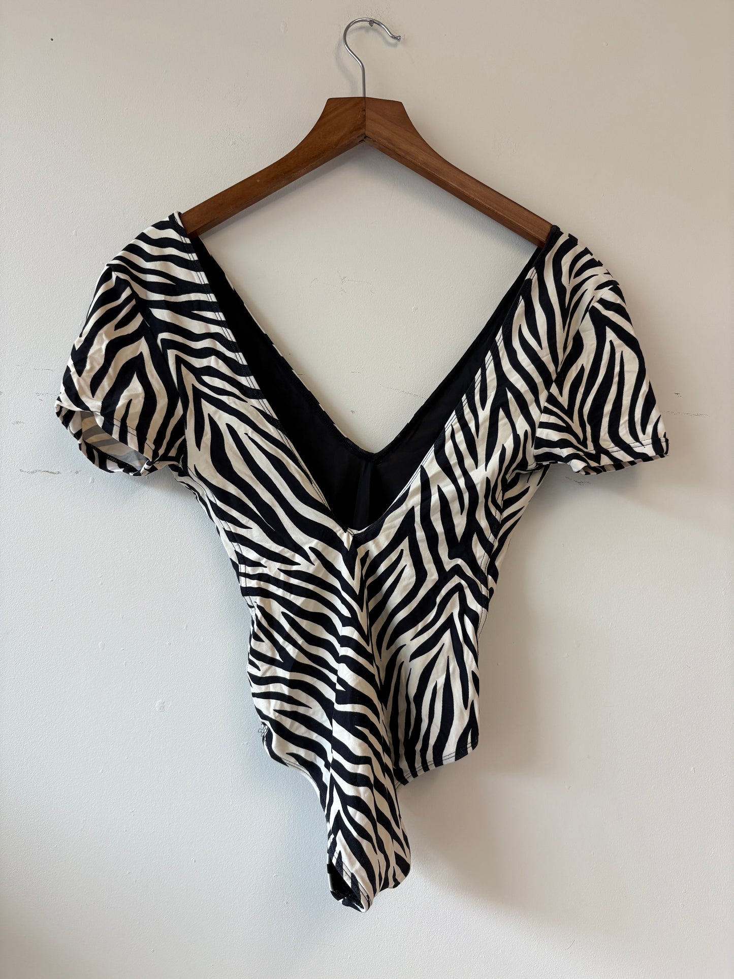 Leslie Amon Amanda Zebra Print Swimsuit