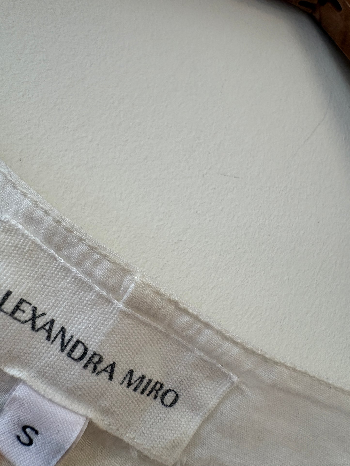 Alexandra Miro Sandy White Tie Front Top
