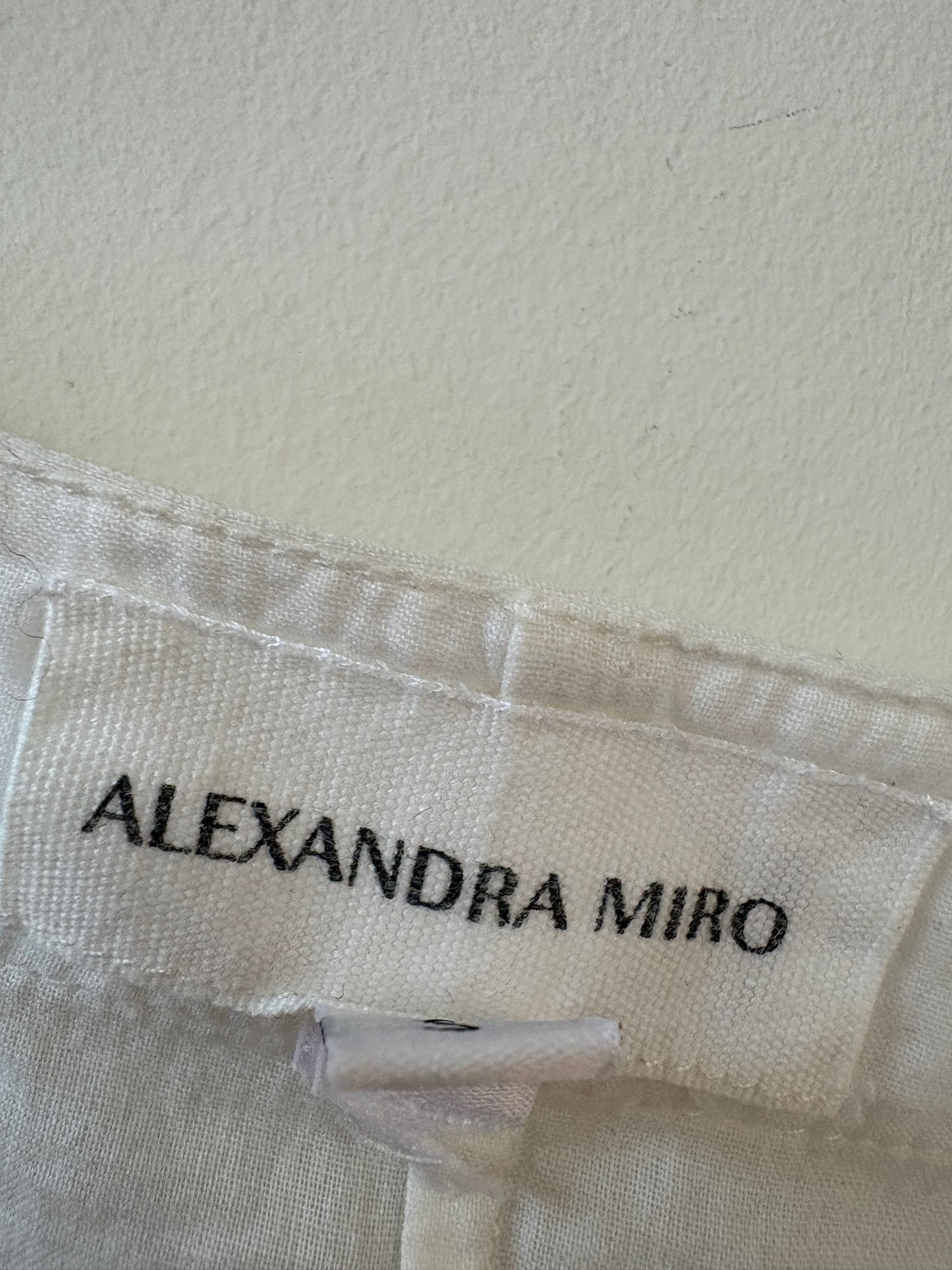 Alexandra Miro Sandy White Tie Front Top