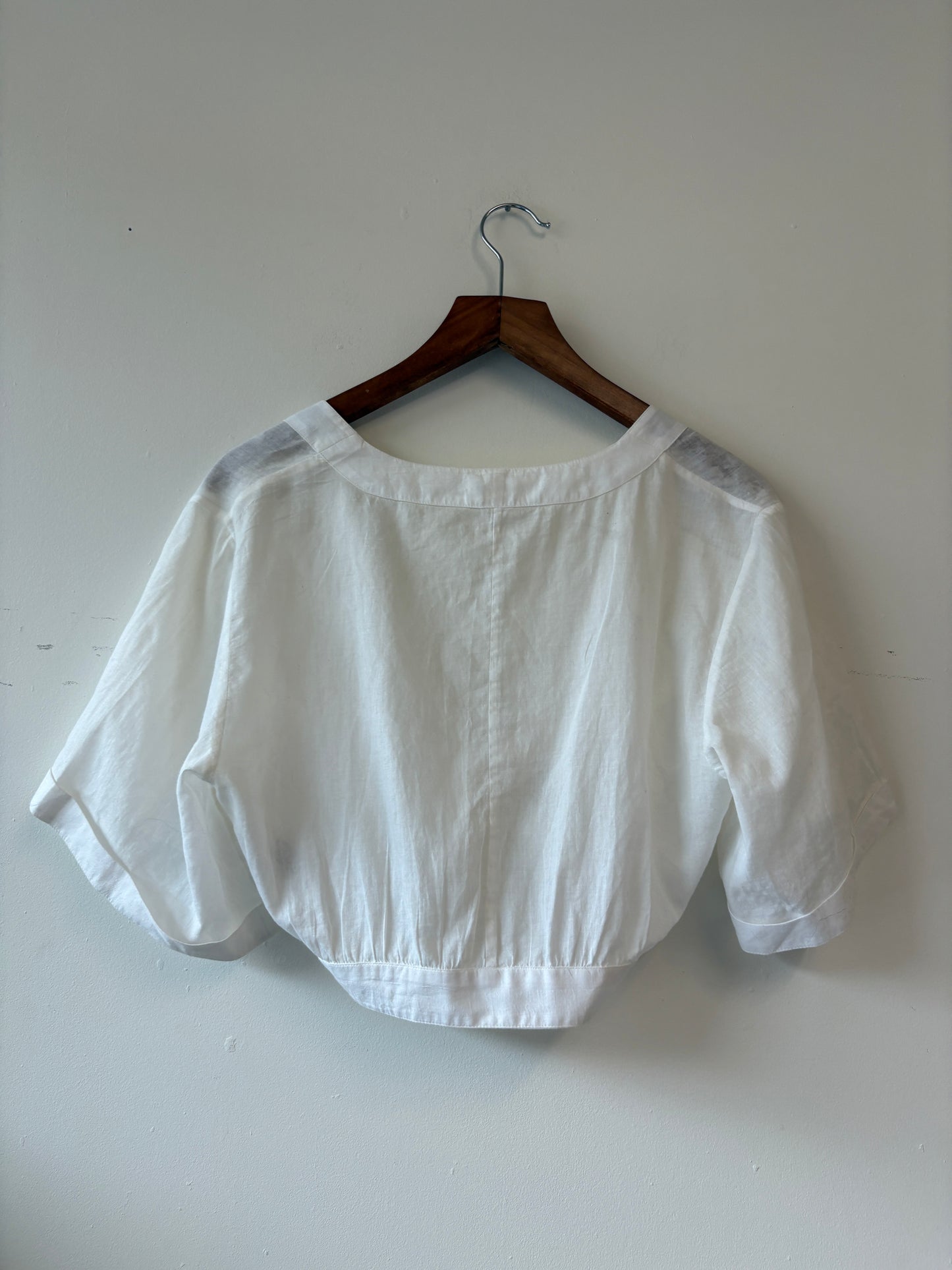 Alexandra Miro Sandy White Tie Front Top