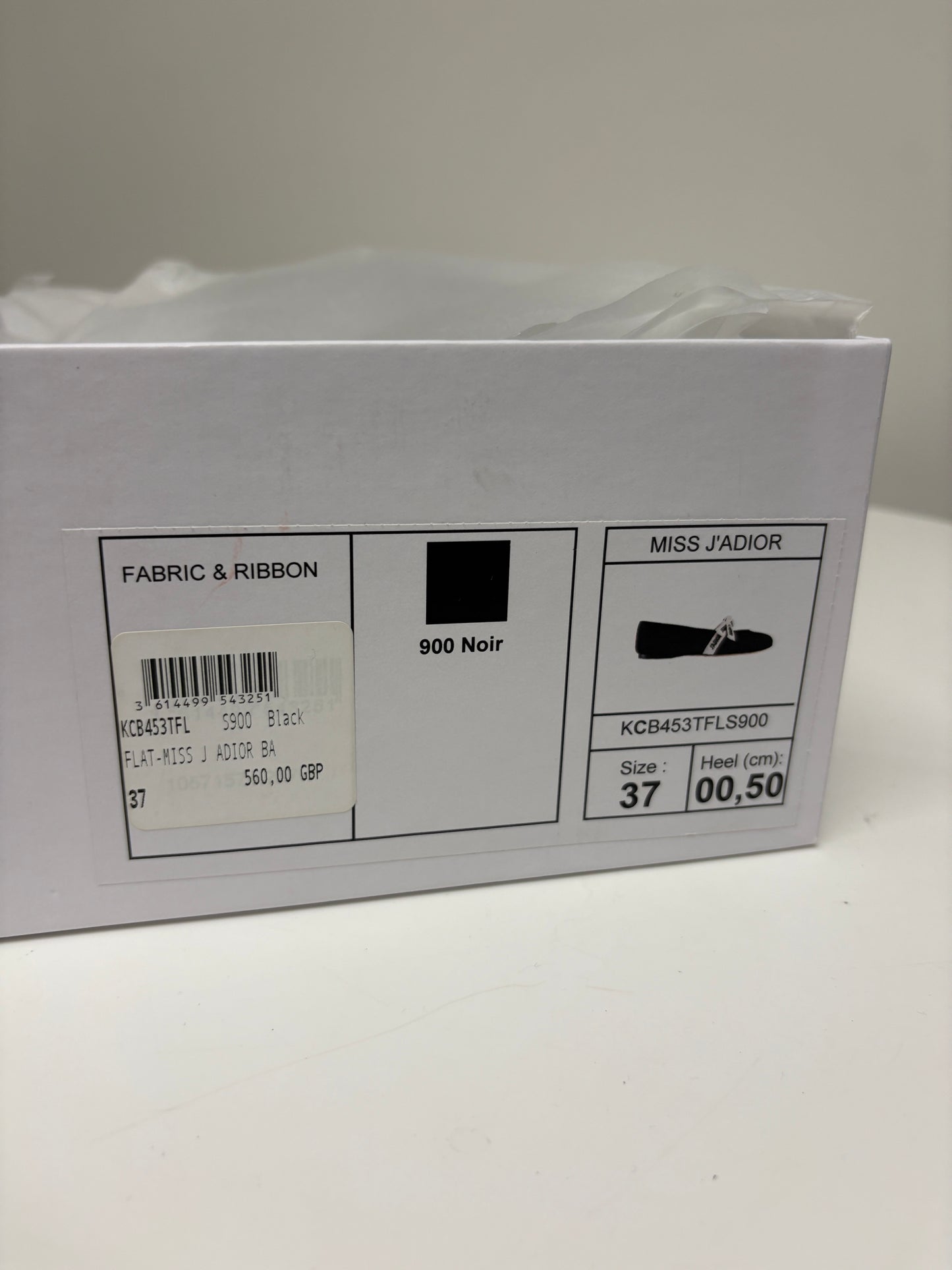 Dior Miss J'Adore Black Ballet Pumps