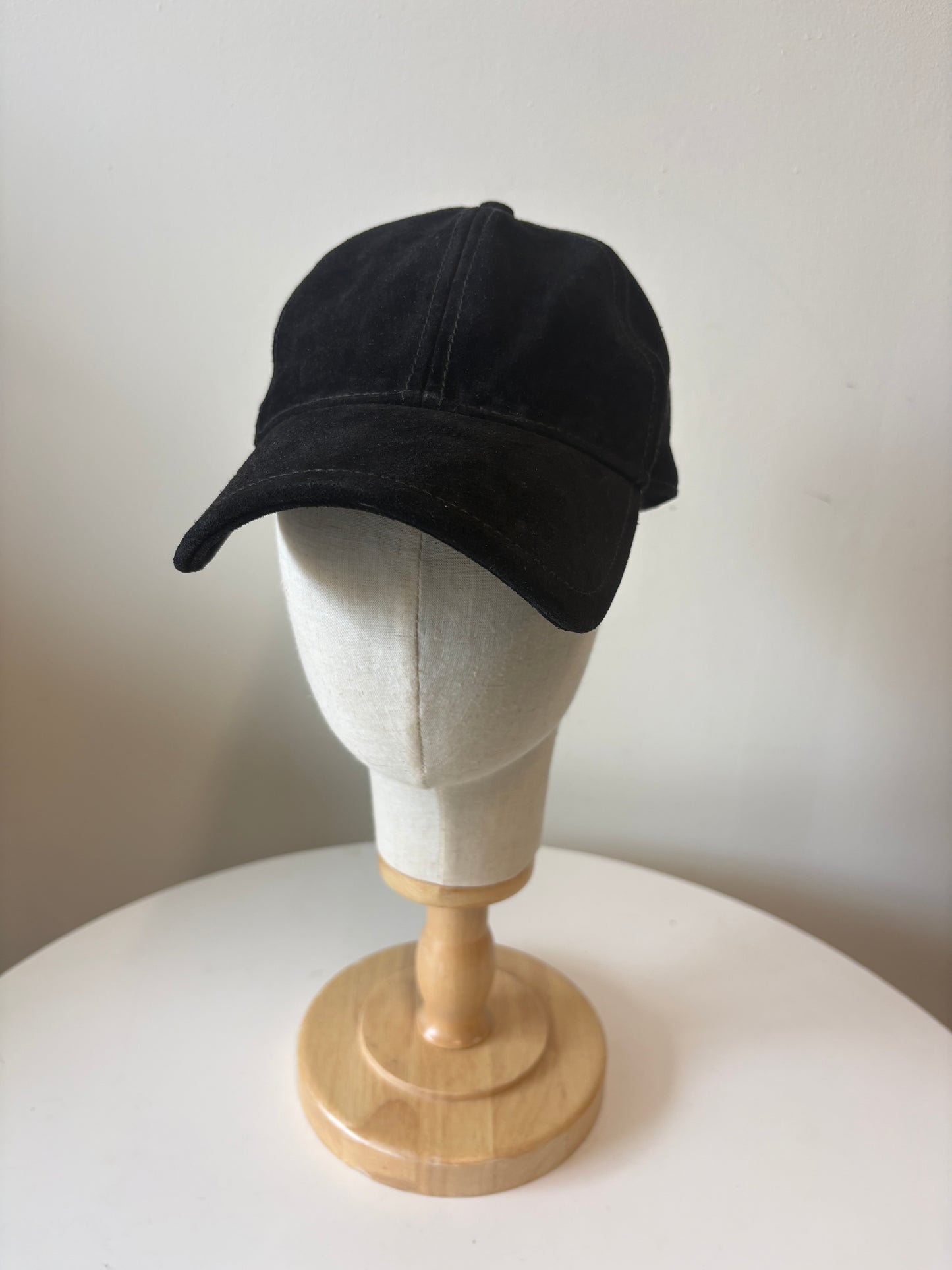 Rag & Bone Black Suede Leather Cap